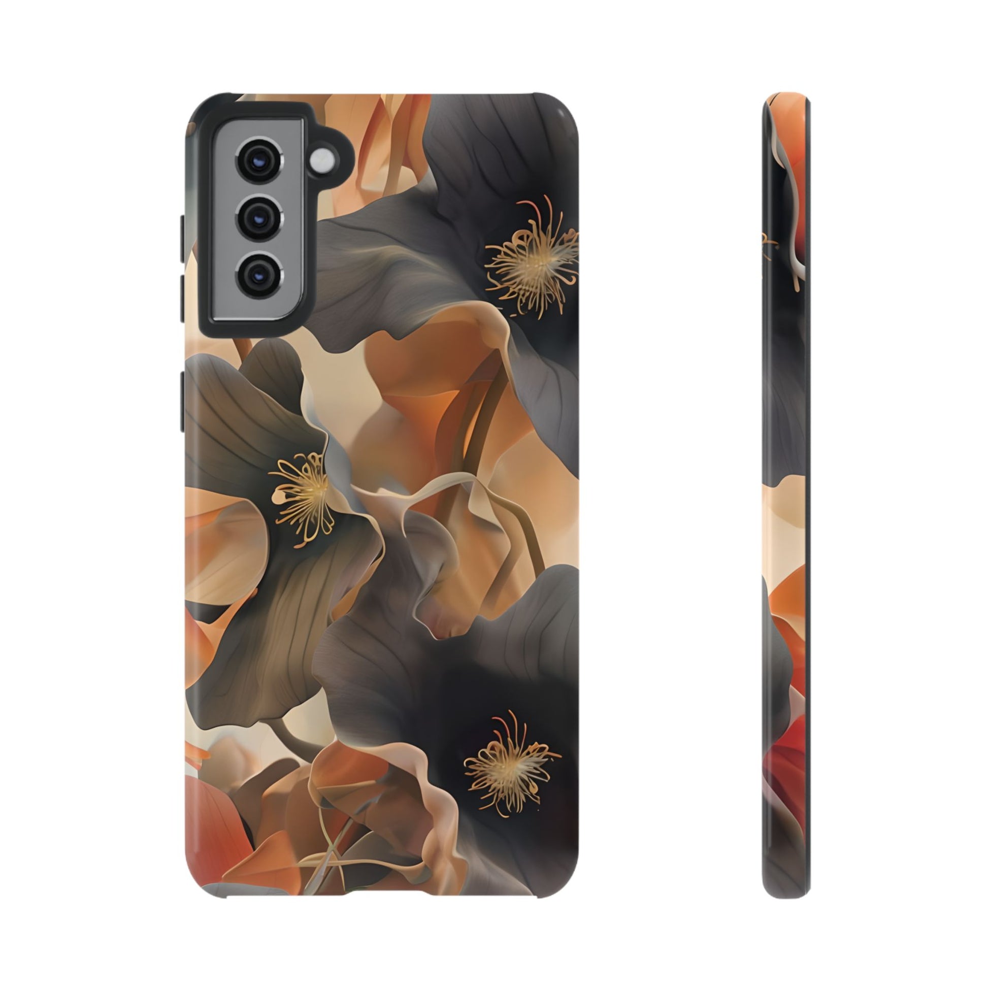 Autumn Ember - Moody Floral Art Samsung Galaxy S21 Plus Tough Phone Case - Warm Earthy Botanical Design