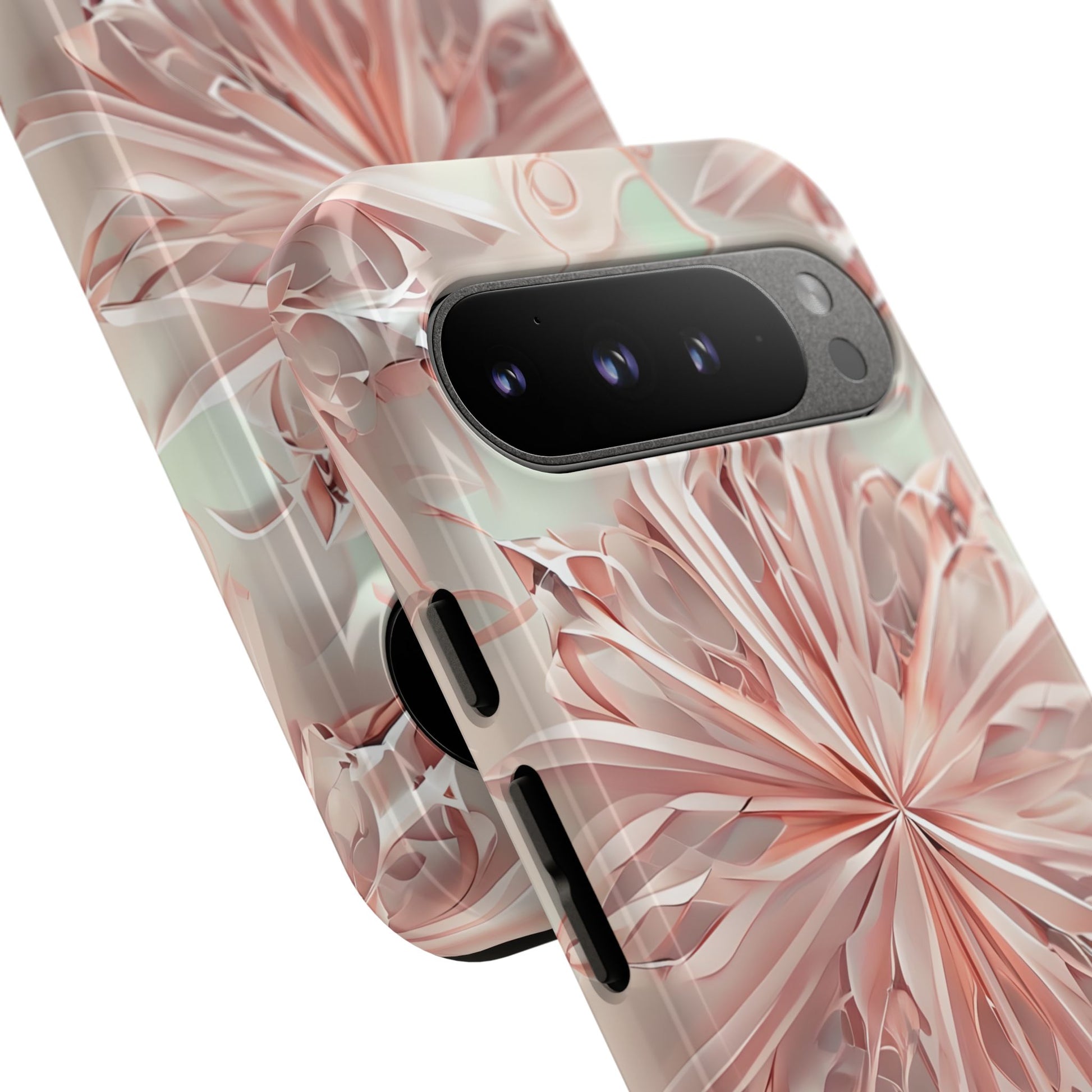 Blush Frost from our Kaleidoscope Collection - Google Pixel 9 Pro XL tough case - Soft Pink Geometric Floral Design