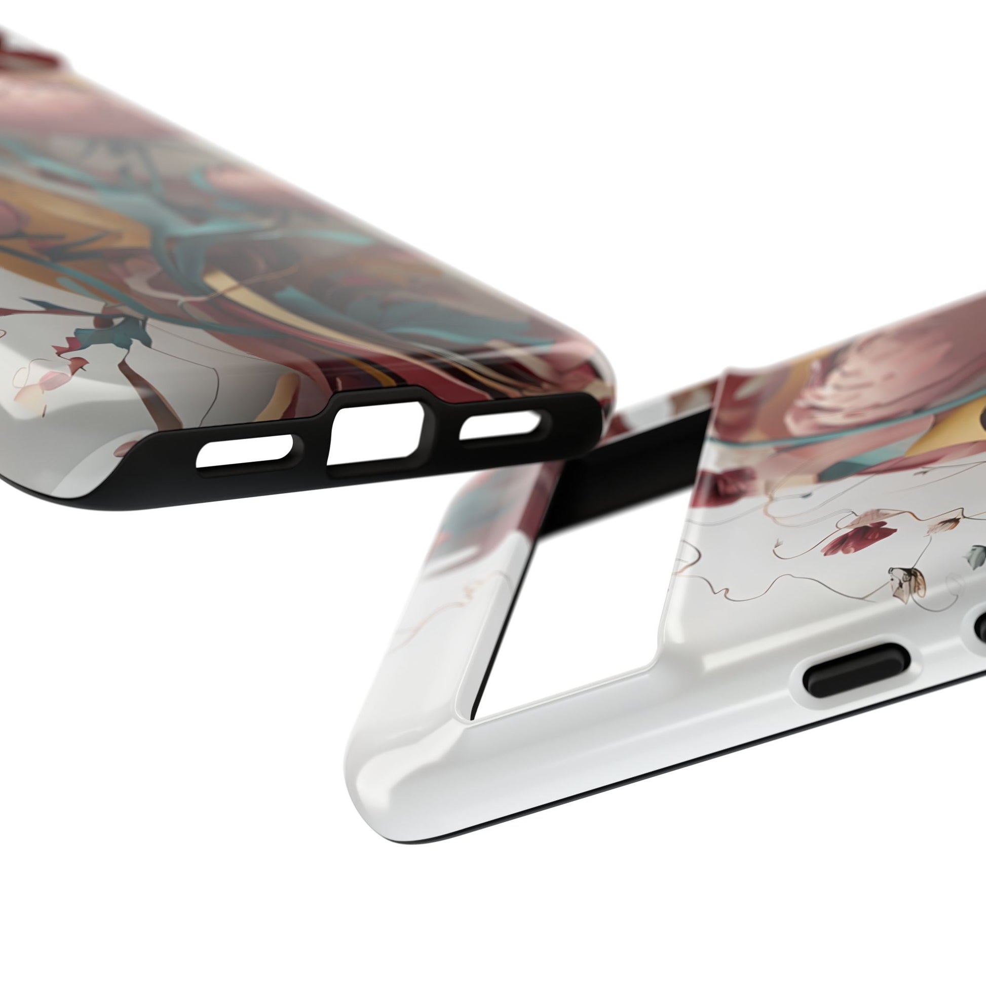 Blushing Peony Veil - Elegant Painterly Floral Google Pixel 8 Pro Tough Phone Case - Soft Blush & Teal Peony Design