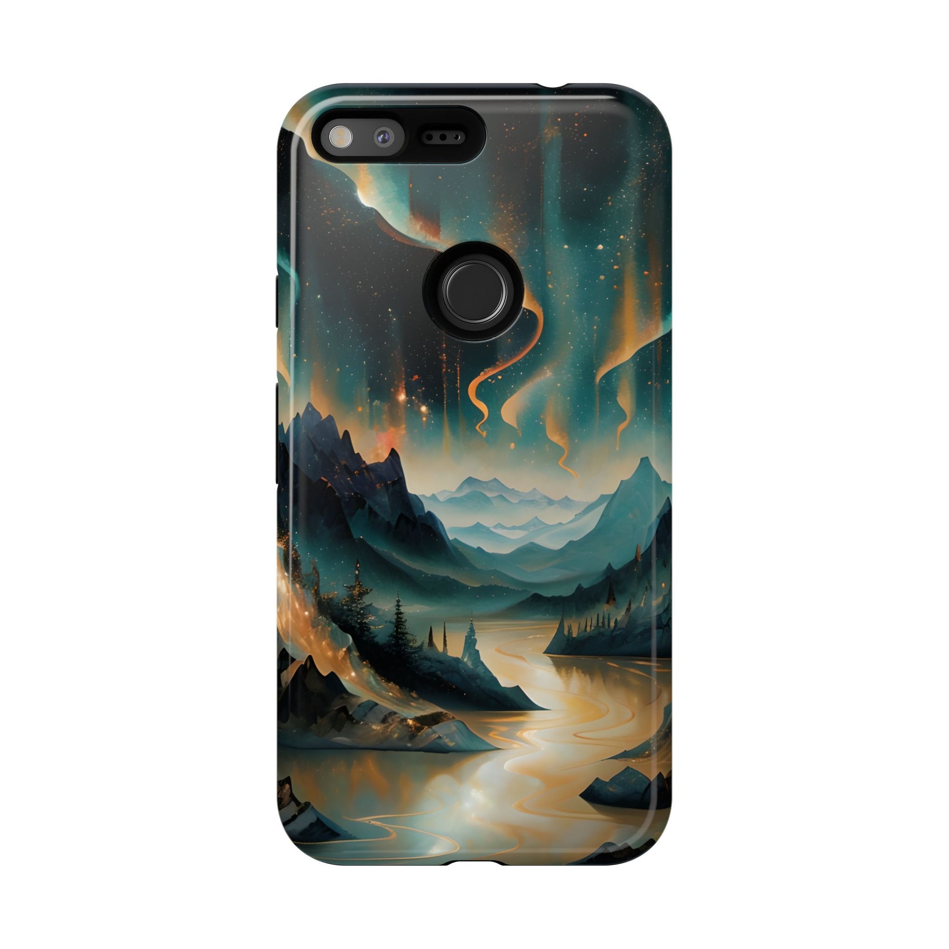 Aurora Dreamscape Tough Case for Google Pixel XL - Northern Lights Artistic Shockproof Cover, Elegant Protective Phone Case