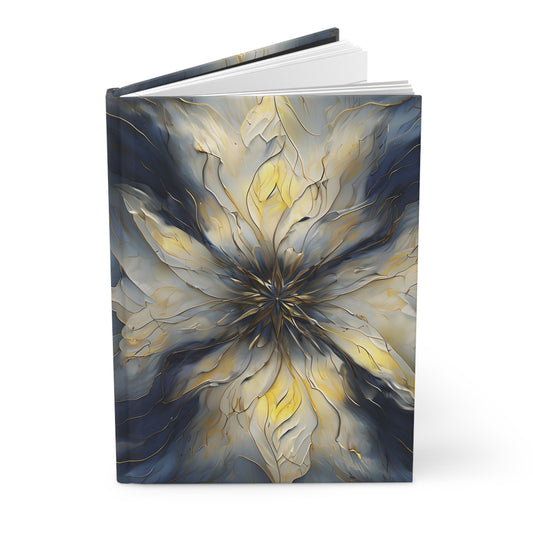 Luminous Petal hardcover journal showing luminous layered petal artwork on the cover