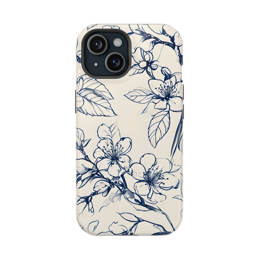 Blossom Sketch iPhone MagSafe Case