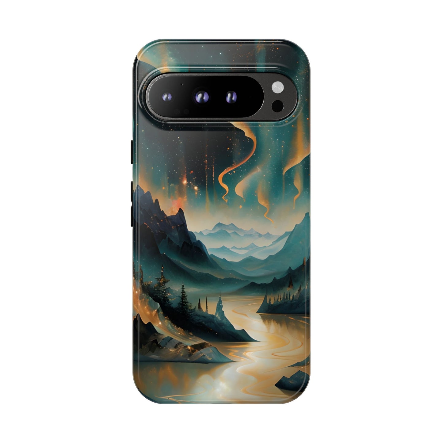 Aurora Dreamscape Tough Case for Google Pixel - Northern Lights Artistic Shockproof Cover, Elegant Protective Phone Case