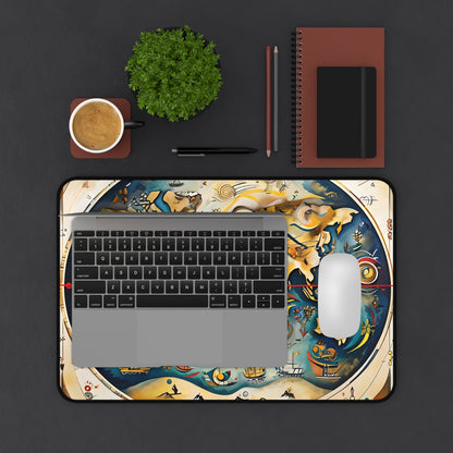 Celestial Map Desk Mat - Premium Office Desk Pad, 3 Sizes Available, Artistic Workspace Protection