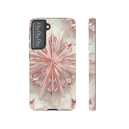 Blush Frost from our Kaleidoscope Collection - Samsung Galaxy tough case - Soft Pink Geometric Floral Design