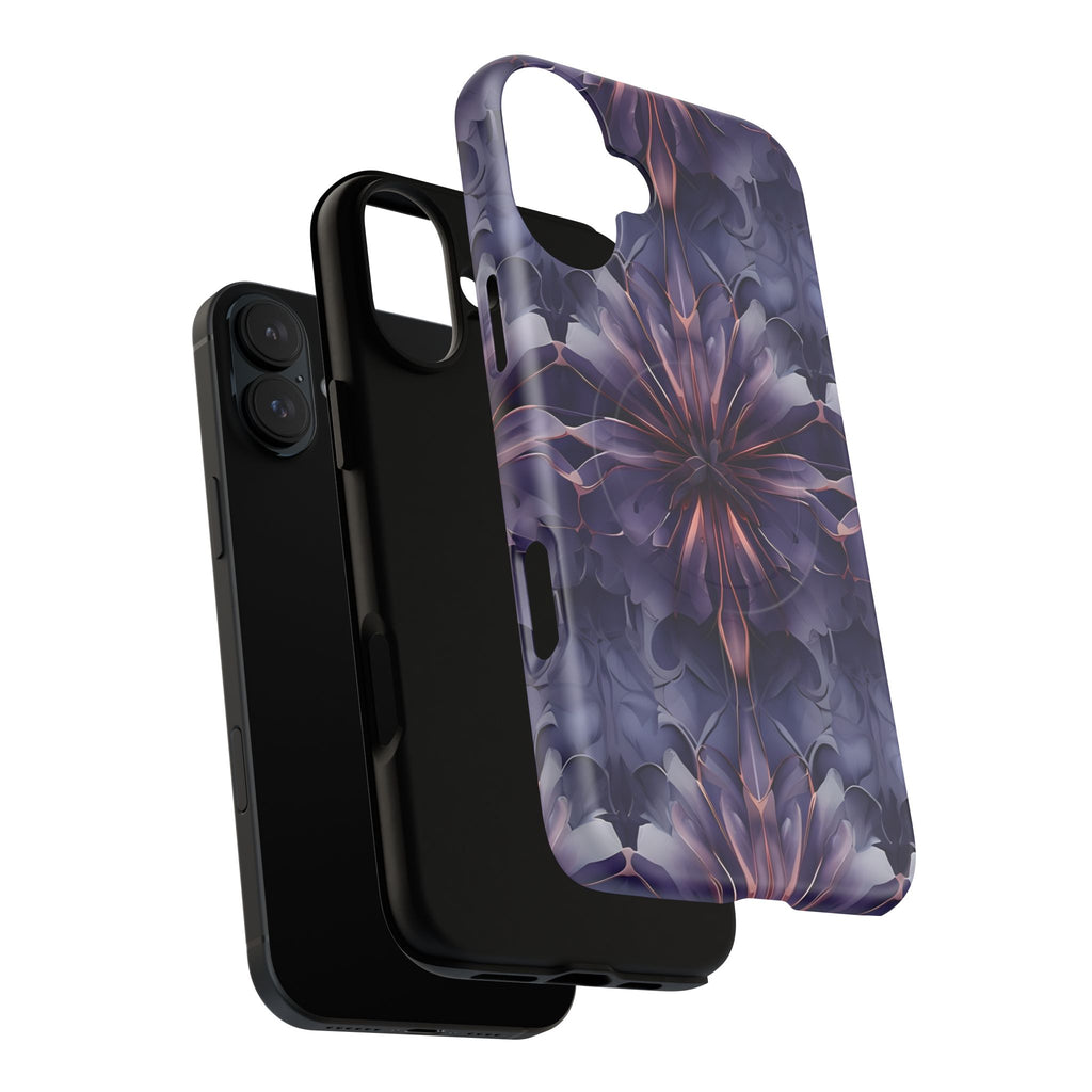 Twilight Tapestry - iPhone 16 Plus MagSafe Phone Case - Purple Kaleidoscope Design