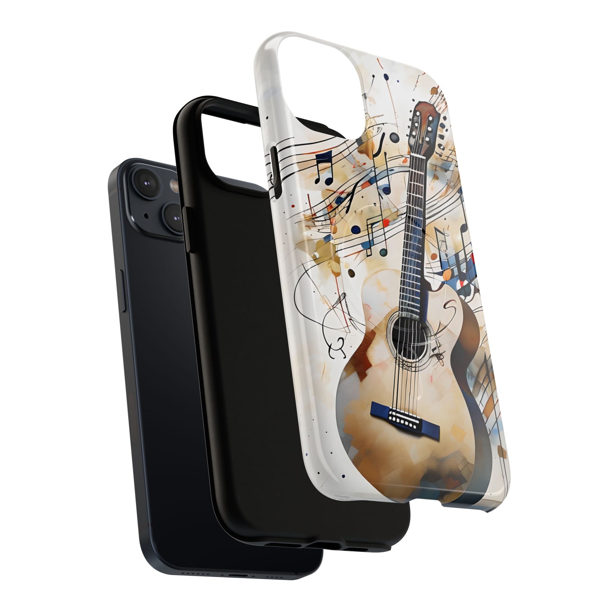 Strum and Flow Acoustic Guitar Art iPhone 14 Plus MagSafe Case