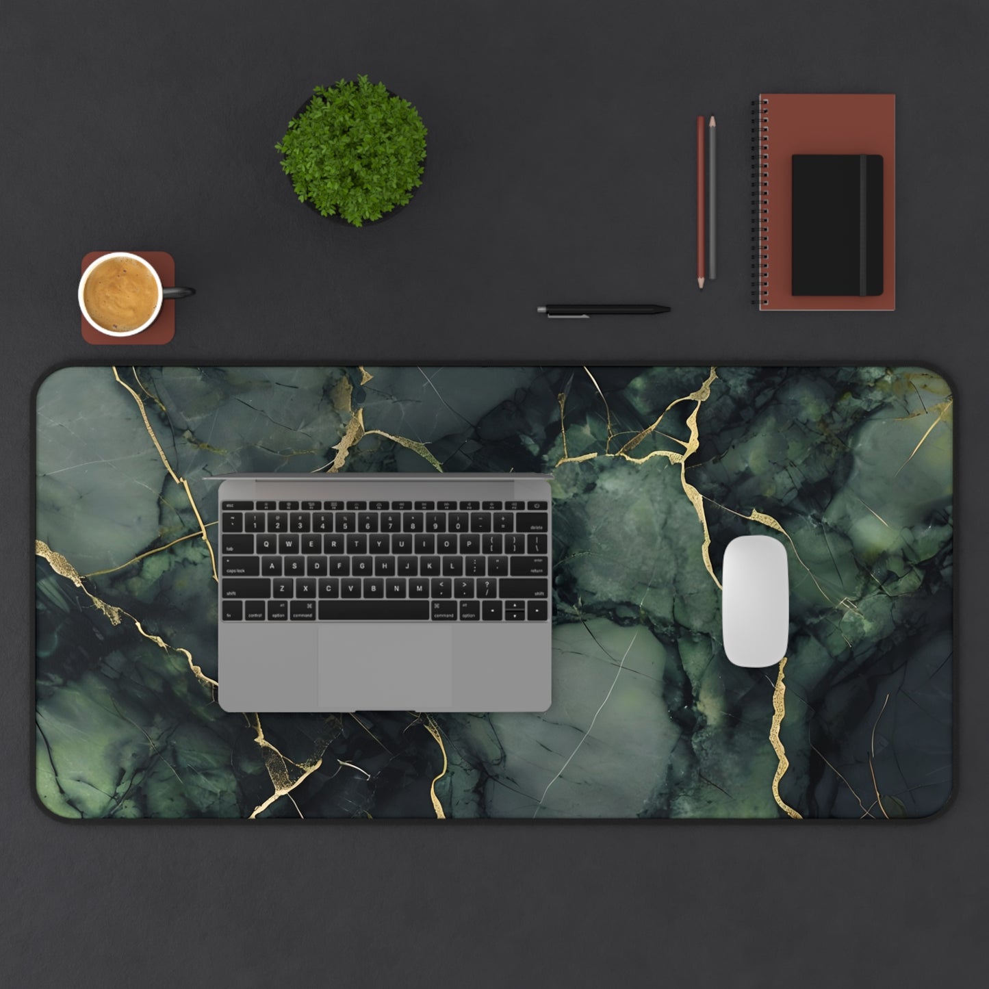 Verdant Vein Designer Desk Mat - Premium Office Desk Pad, 3 Sizes Available, Artistic Workspace Protection