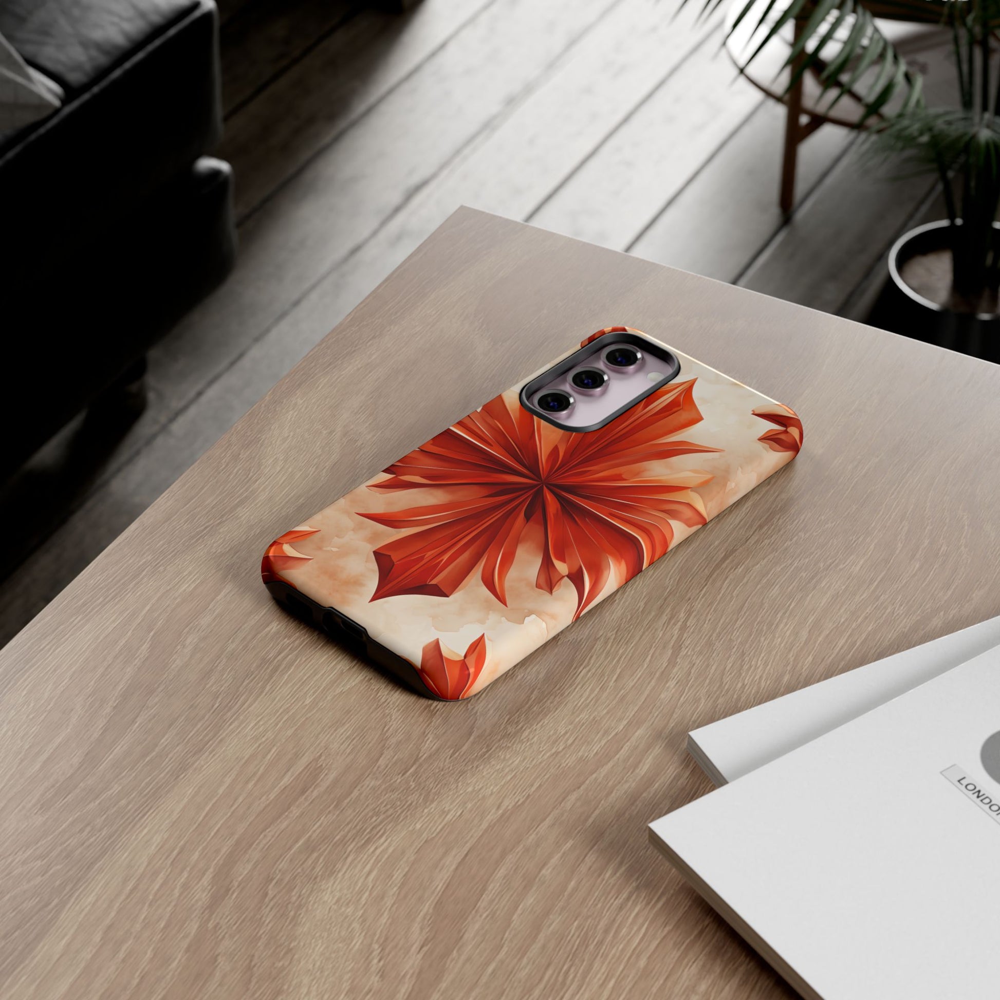 Sunset Fleur Samsung Galaxy S23 Plus - Kaleidoscope Collection of MagSafe Compatible - Vibrant Sunset Flower Design