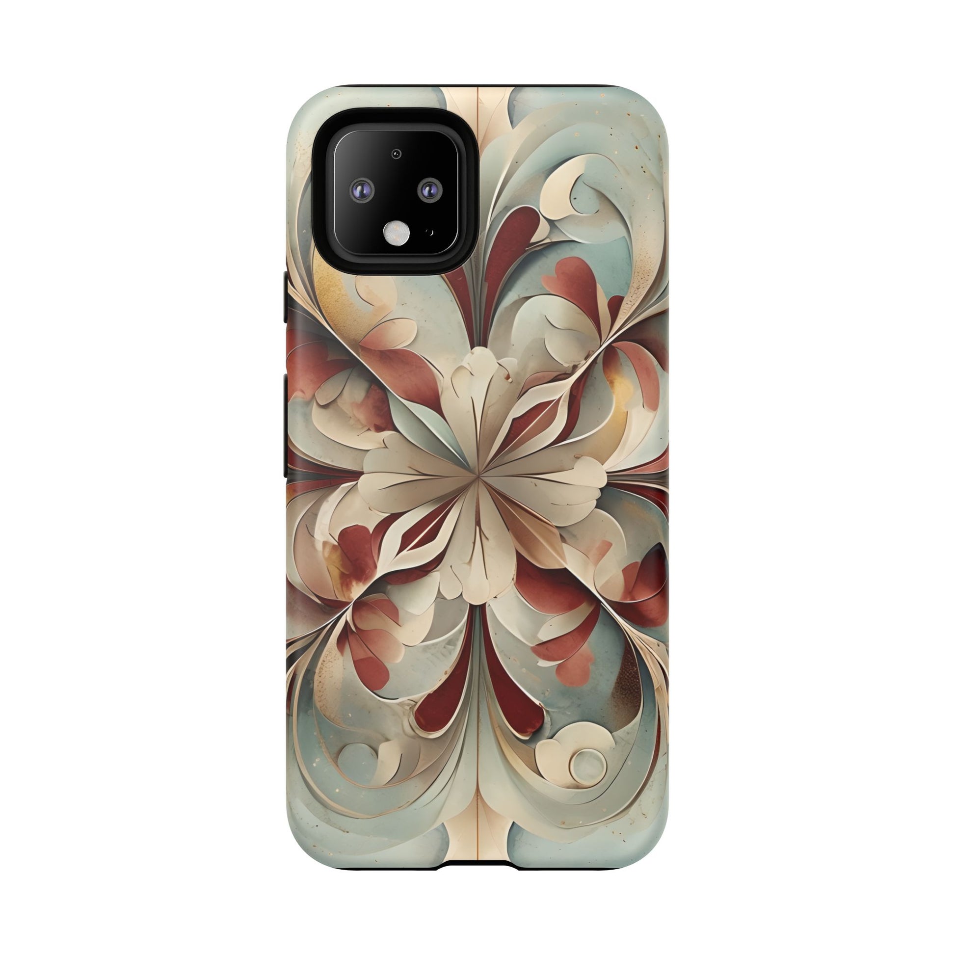 Vintage Baroque Blossom - Ornate Floral Art Google Pixel 4 Tough Phone Case - Elegant Baroque-Inspired Design