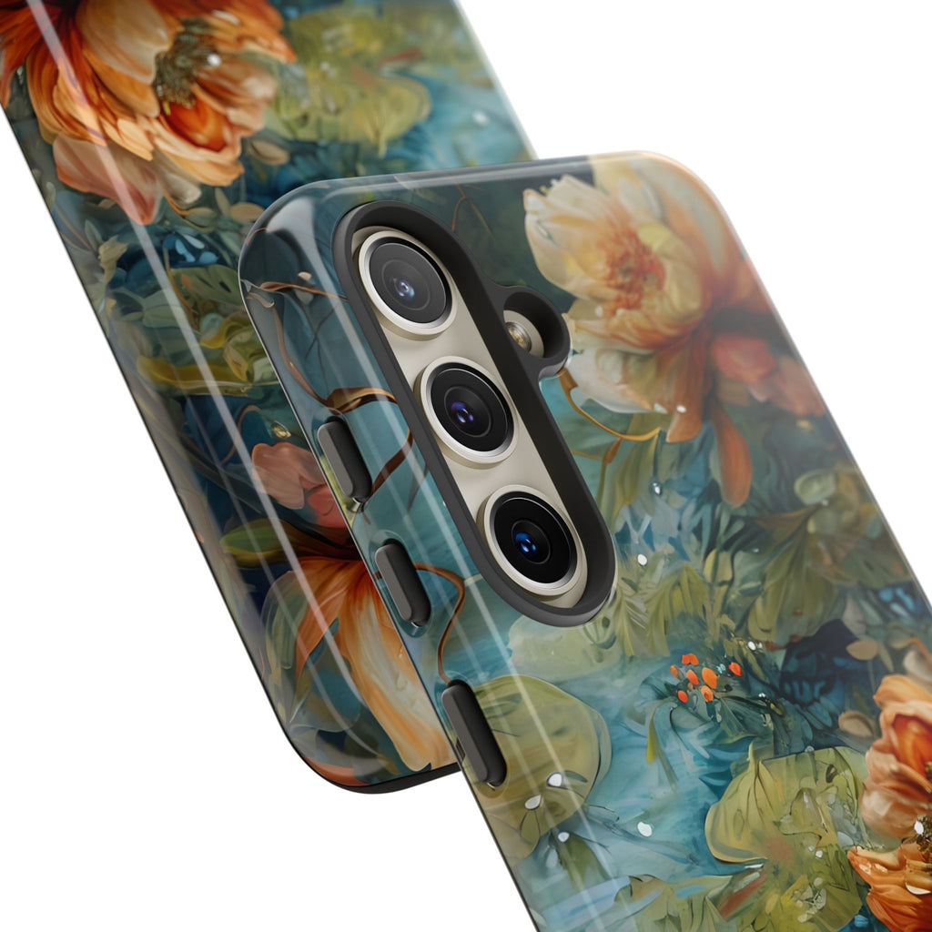 Waterlily Nocturne Samsung Galaxy S24 Case - Artistic Mountain Lake Design, Nature-Inspired Protective Cover, Elegant Gift for Outdoor Lovers
