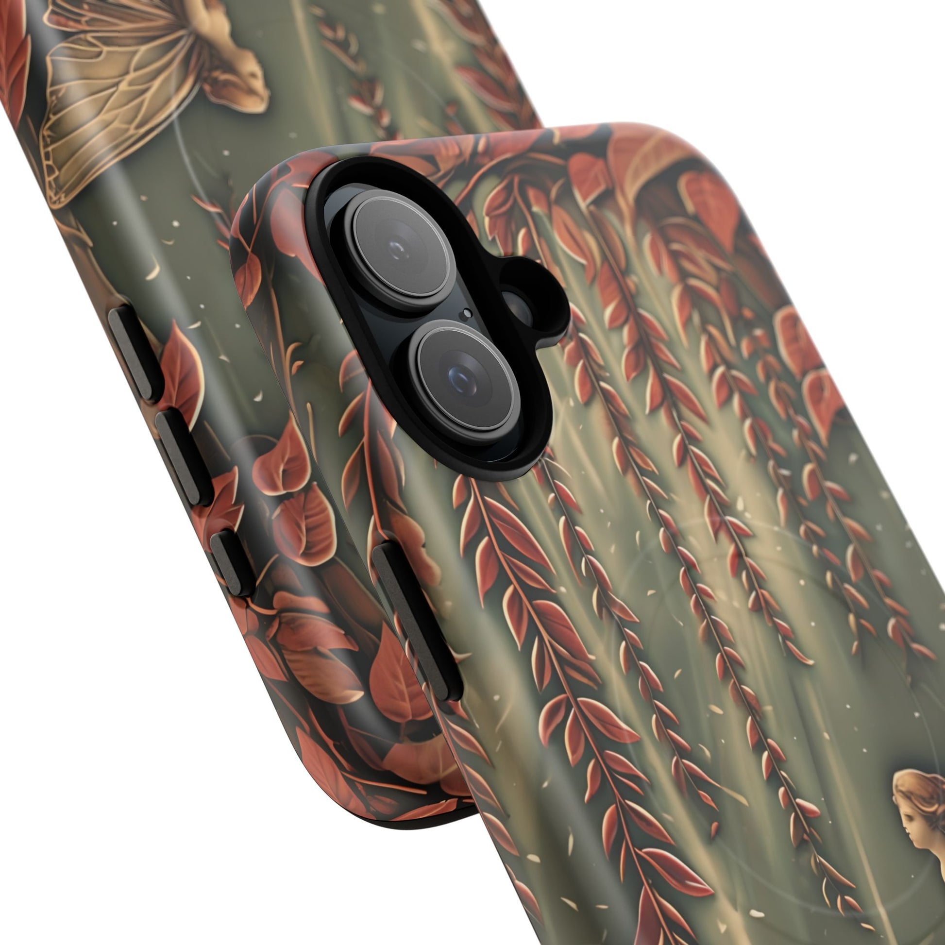 Willow Whisper - Tranquil Nature Art iPhone 16 Plus MagSafe Phone Case - Serene Willow Tree & Meditative Figure Design