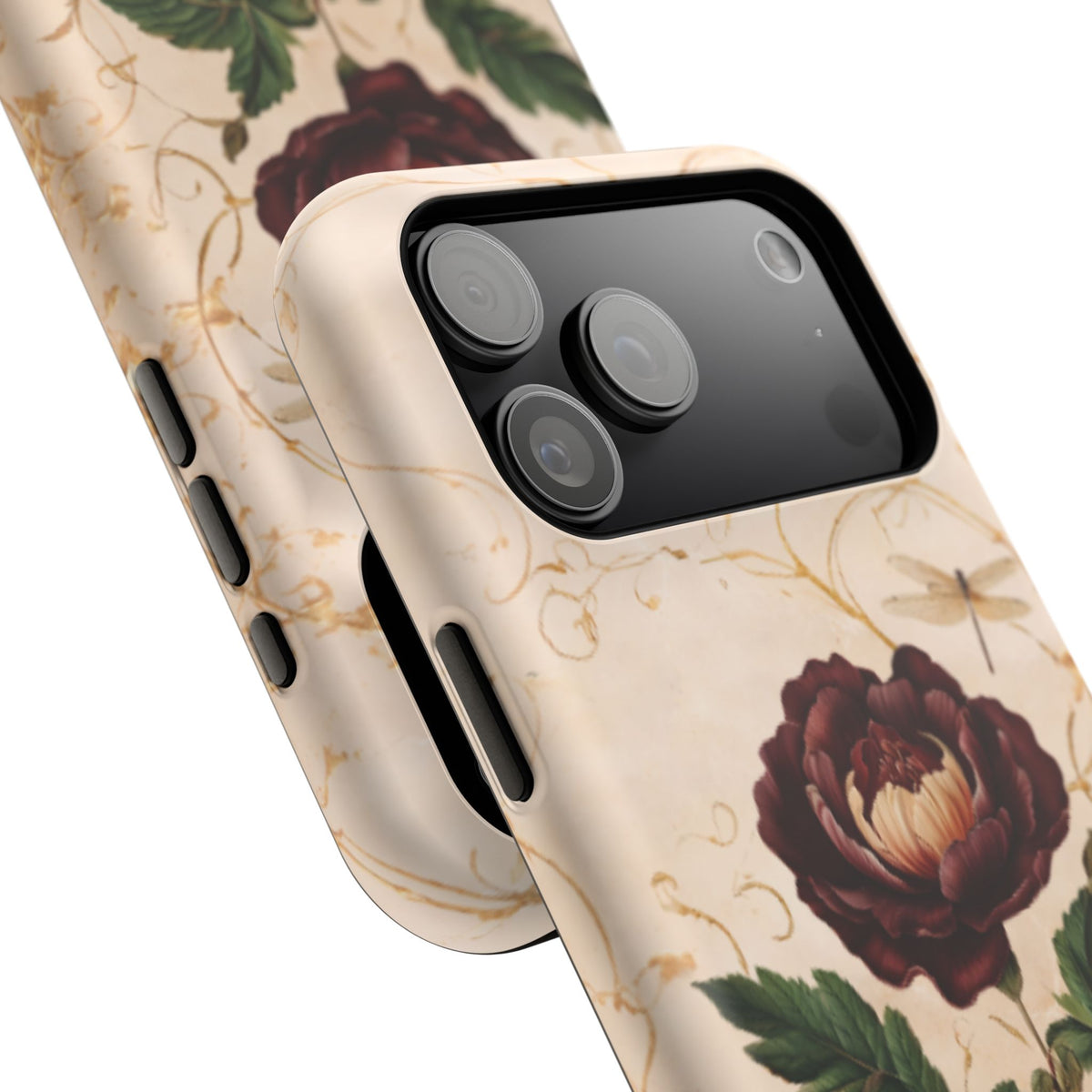 Vintage Burgundy Rose iPhone MagSafe Case