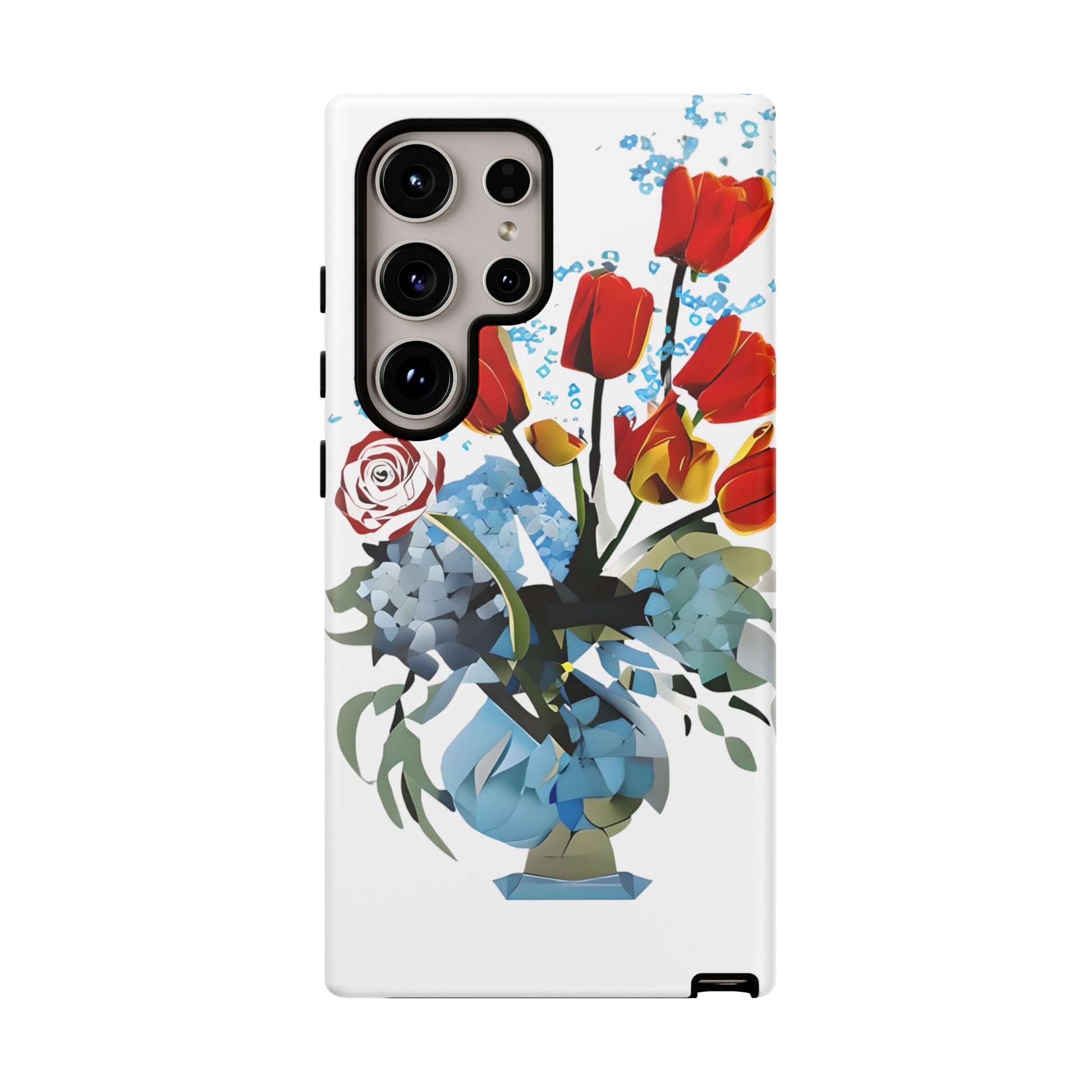 Bouquet Brilliance - Artistic Floral Samsung S24 Ultra Phone Case - Vibrant Tulip, Rose & Hydrangea Design