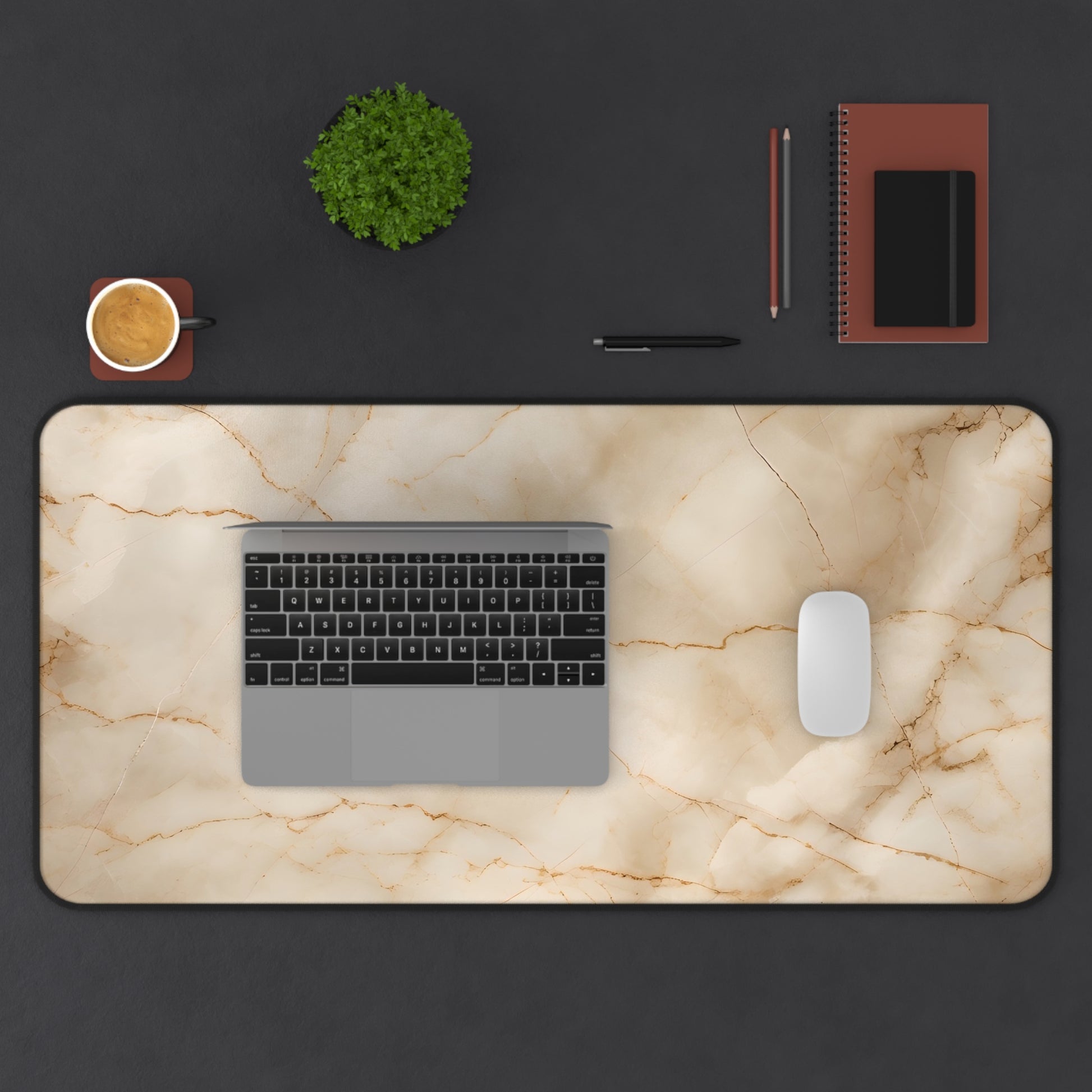 Parchment Mist Designer Desk Mat - Premium Office Desk Pad, 3 Sizes Available, Artistic Workspace Protection