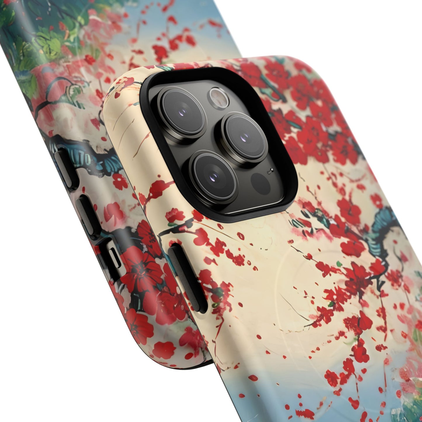 Crimson Blossom Lake iPhone MagSafe Case