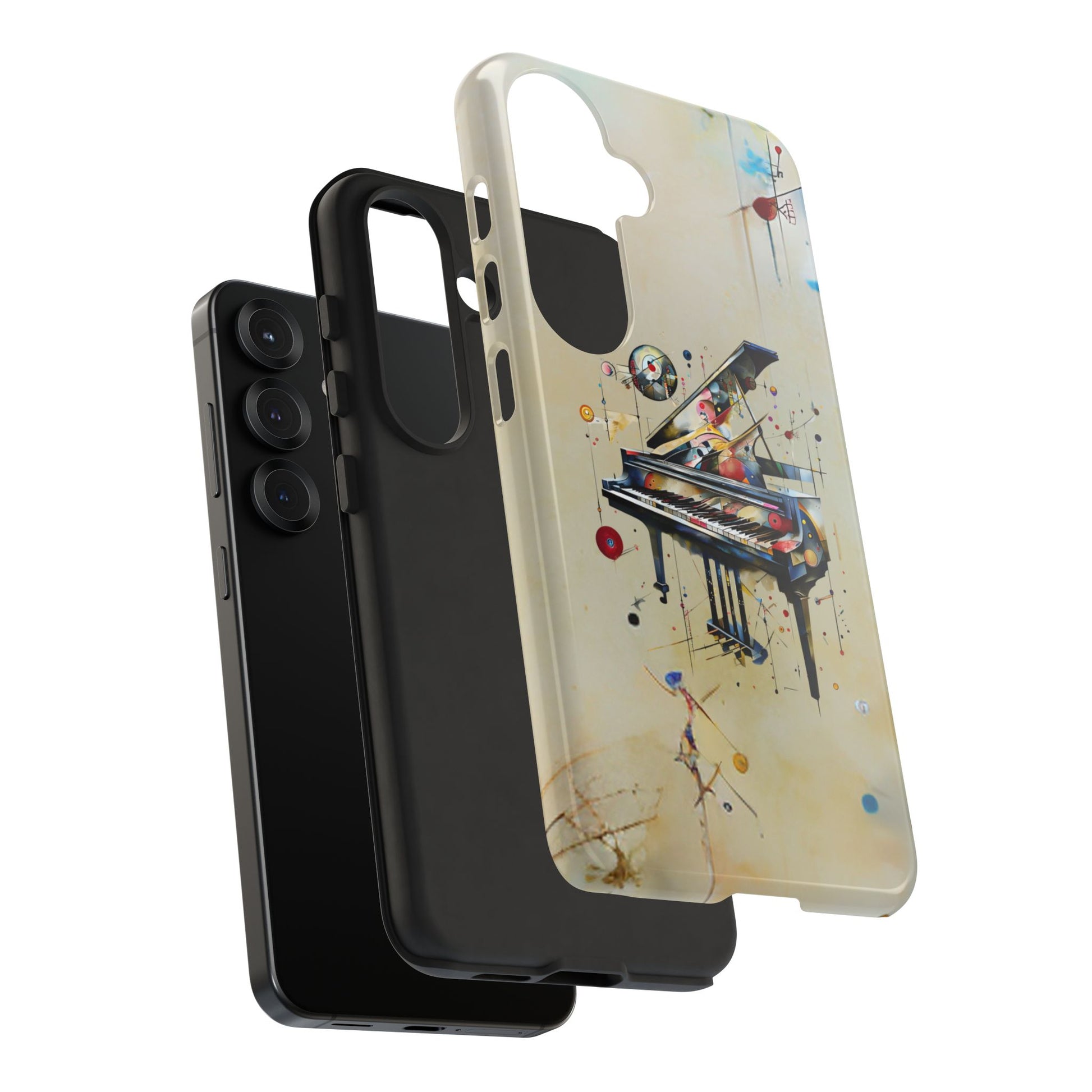 Keys of Imagination Artistic Grand Piano Tough Case for Samsung Galaxy S25- Shockproof Phone Cover