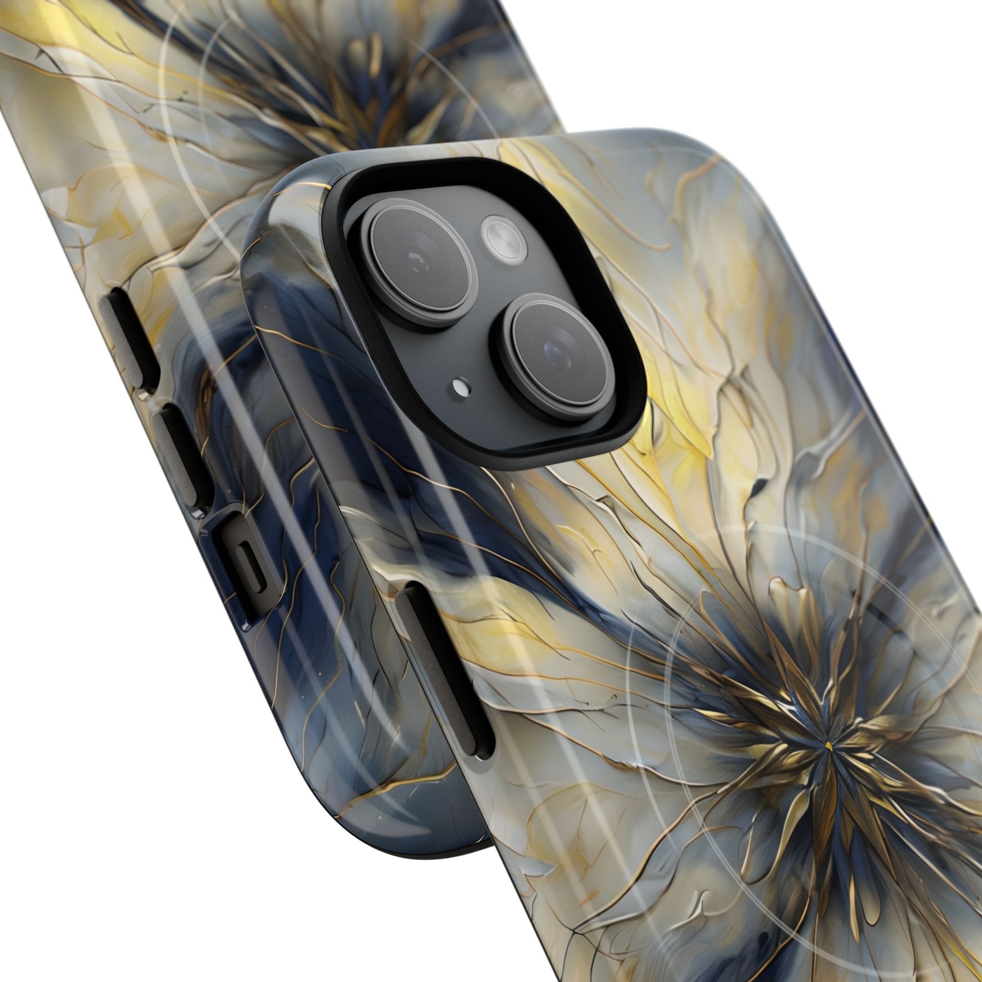 Luxury Luminous Petal MagSafe iPhone 15 - Designer Shockproof Cover
