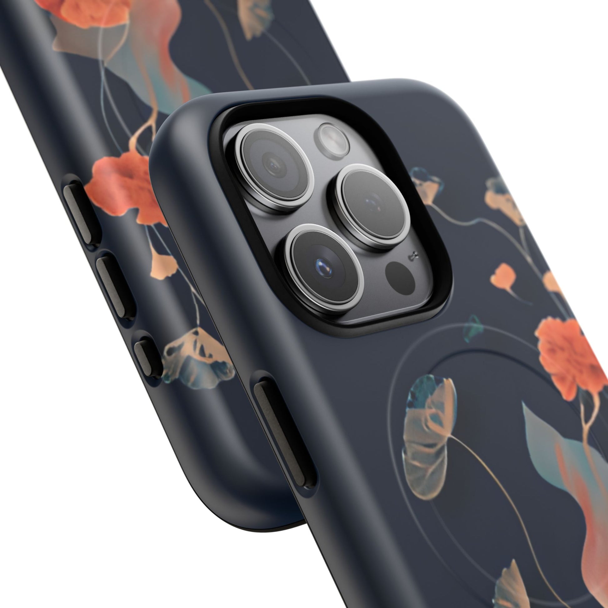 Lotus Reverie - Elegant Artistic Floral iPhone 15 Pro MagSafe Phone Case - Painterly Lotus Blossom Design