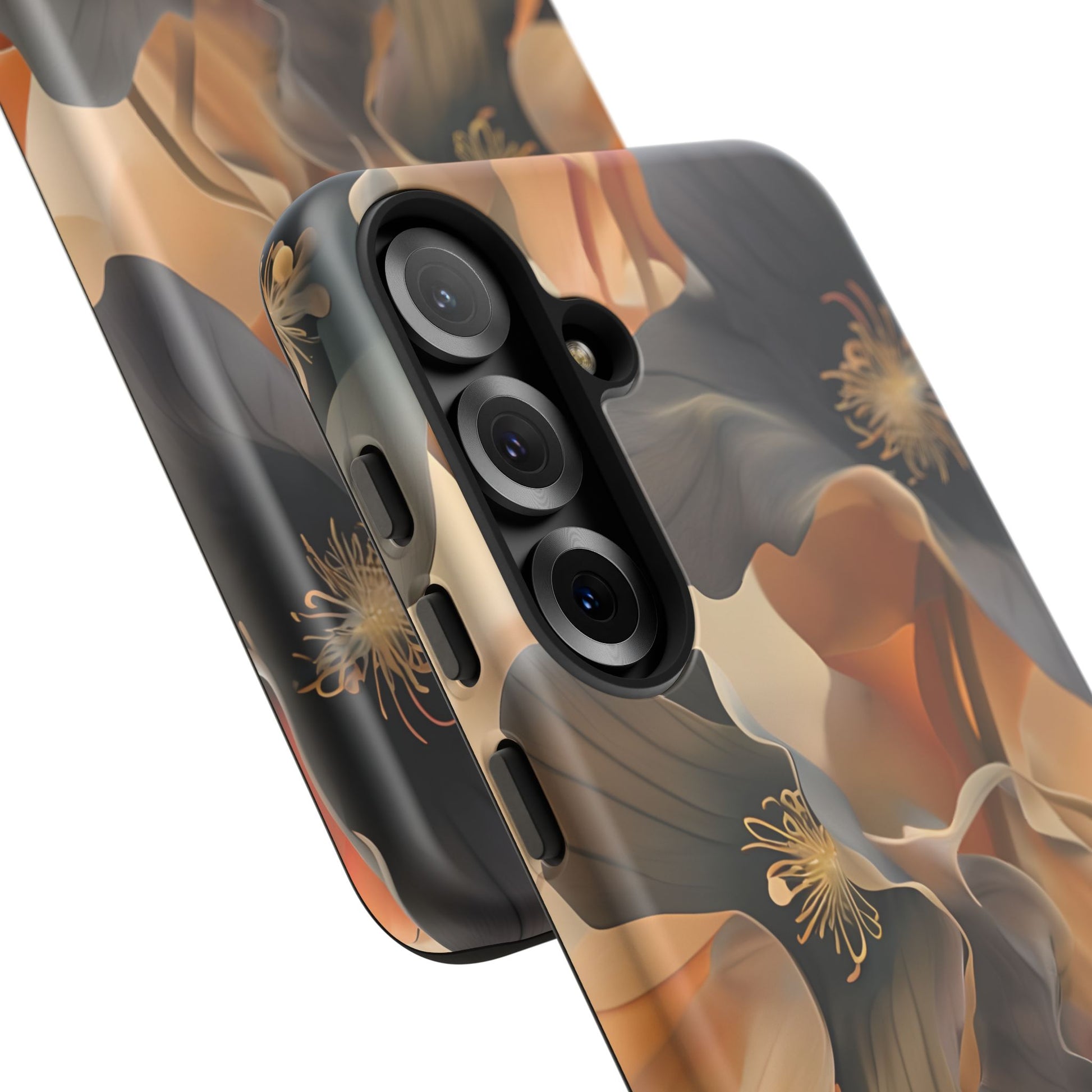 Autumn Ember - Moody Floral Art Samsung Galaxy S25 Plus Tough Phone Case - Warm Earthy Botanical Design