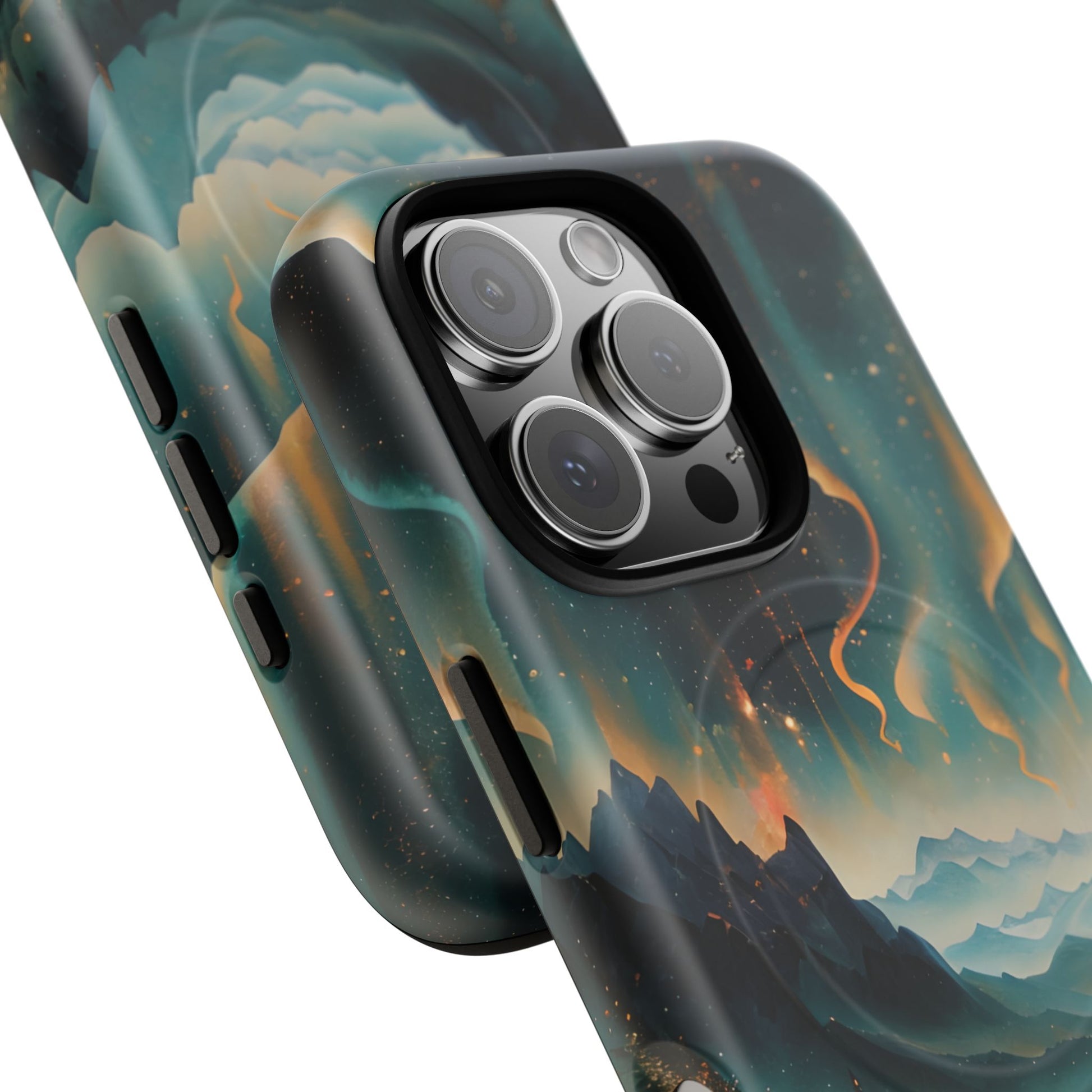 Aurora Dreamscape iPhone 16 Pro Case – Northern Lights Art, MagSafe Compatible, Tough Shockproof Cover