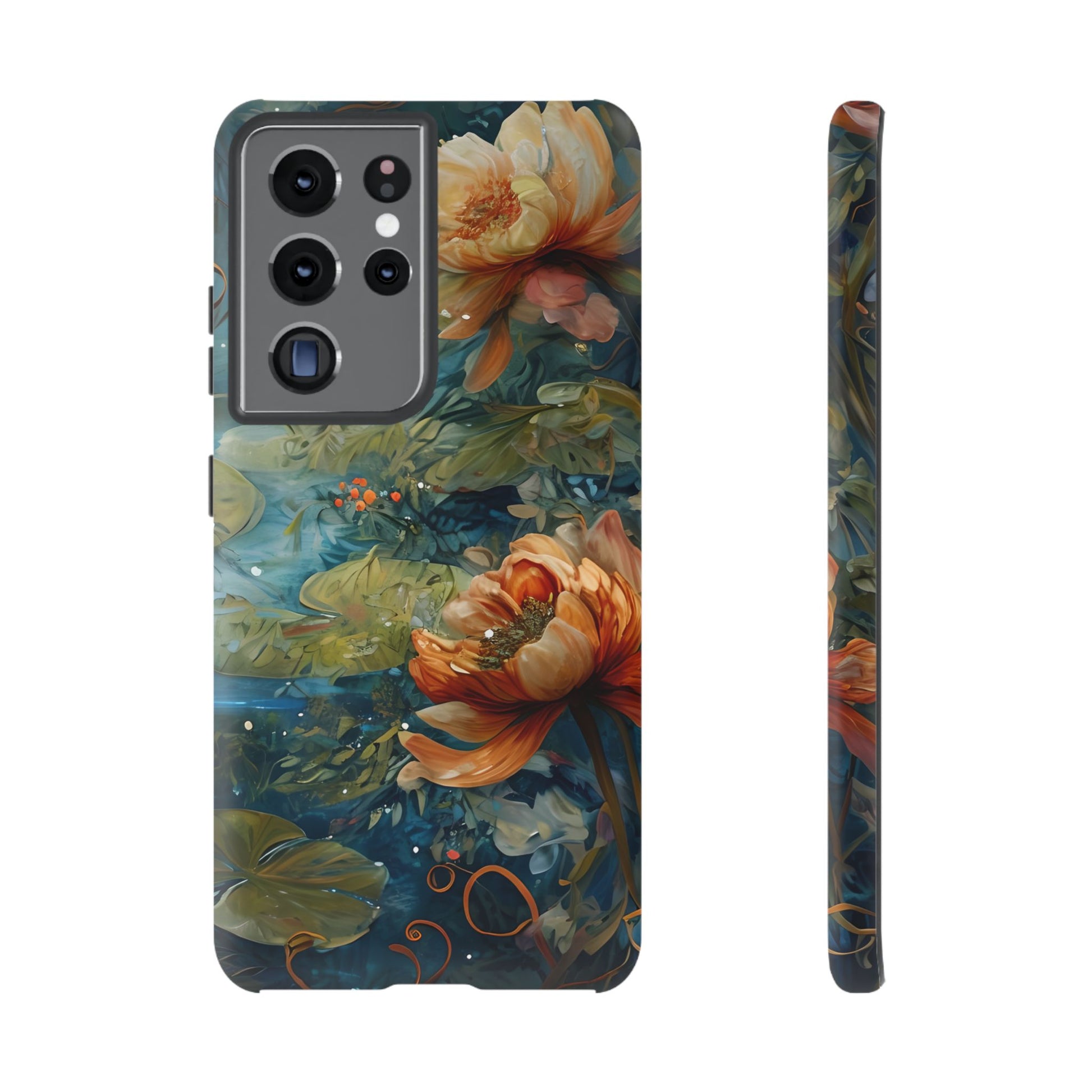 Waterlily Nocturne Samsung Galaxy S21 Ultra Case - Artistic Mountain Lake Design, Nature-Inspired Protective Cover, Elegant Gift for Outdoor Lovers