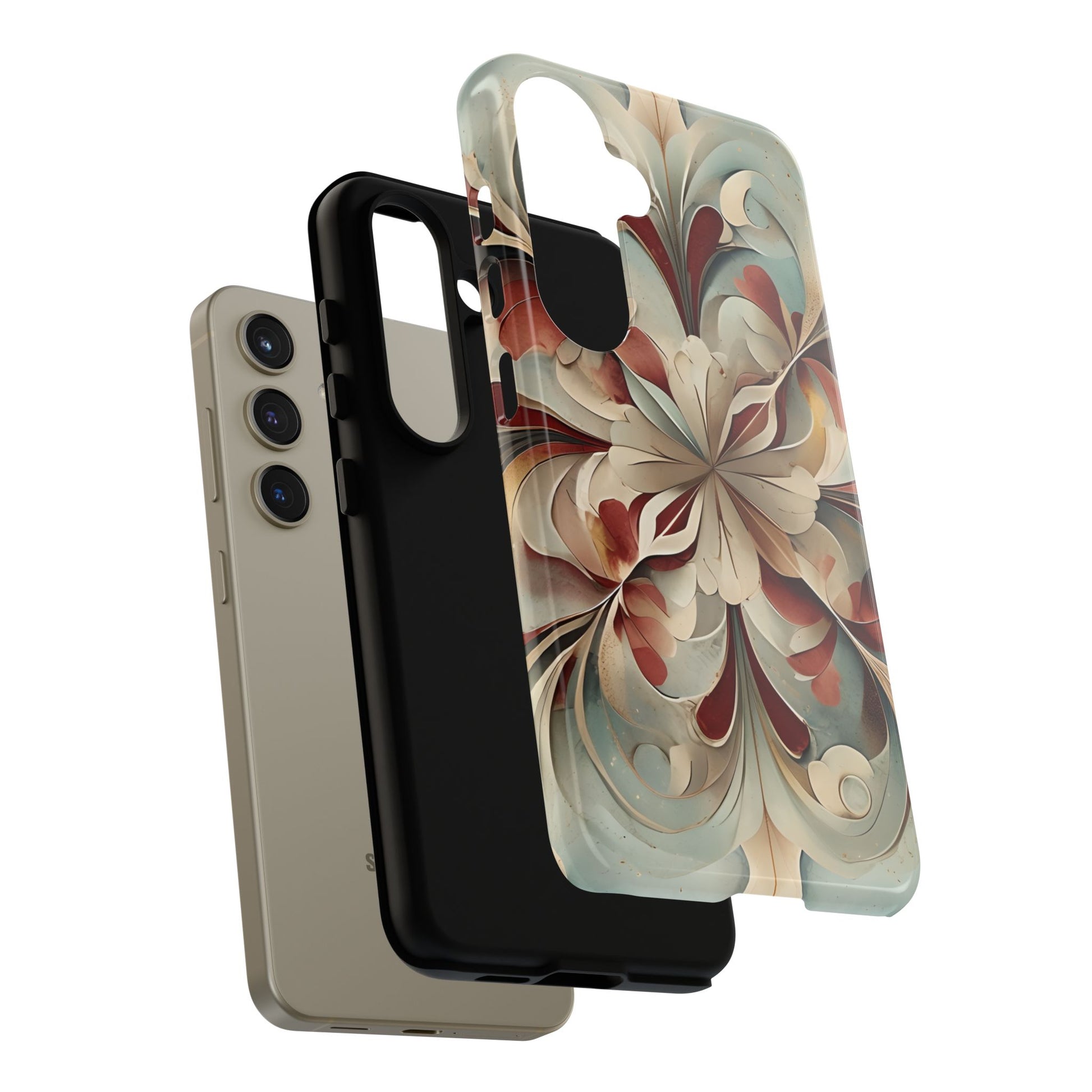 Vintage Baroque Blossom - Ornate Floral Art Samsung Galaxy S24 Tough Phone Case - Elegant Baroque-Inspired Design