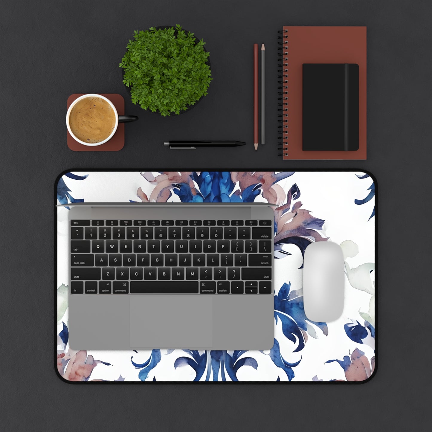 Delft Reverie Desk Mat - Premium Office Desk Pad, 3 Sizes Available, Artistic Workspace Protection