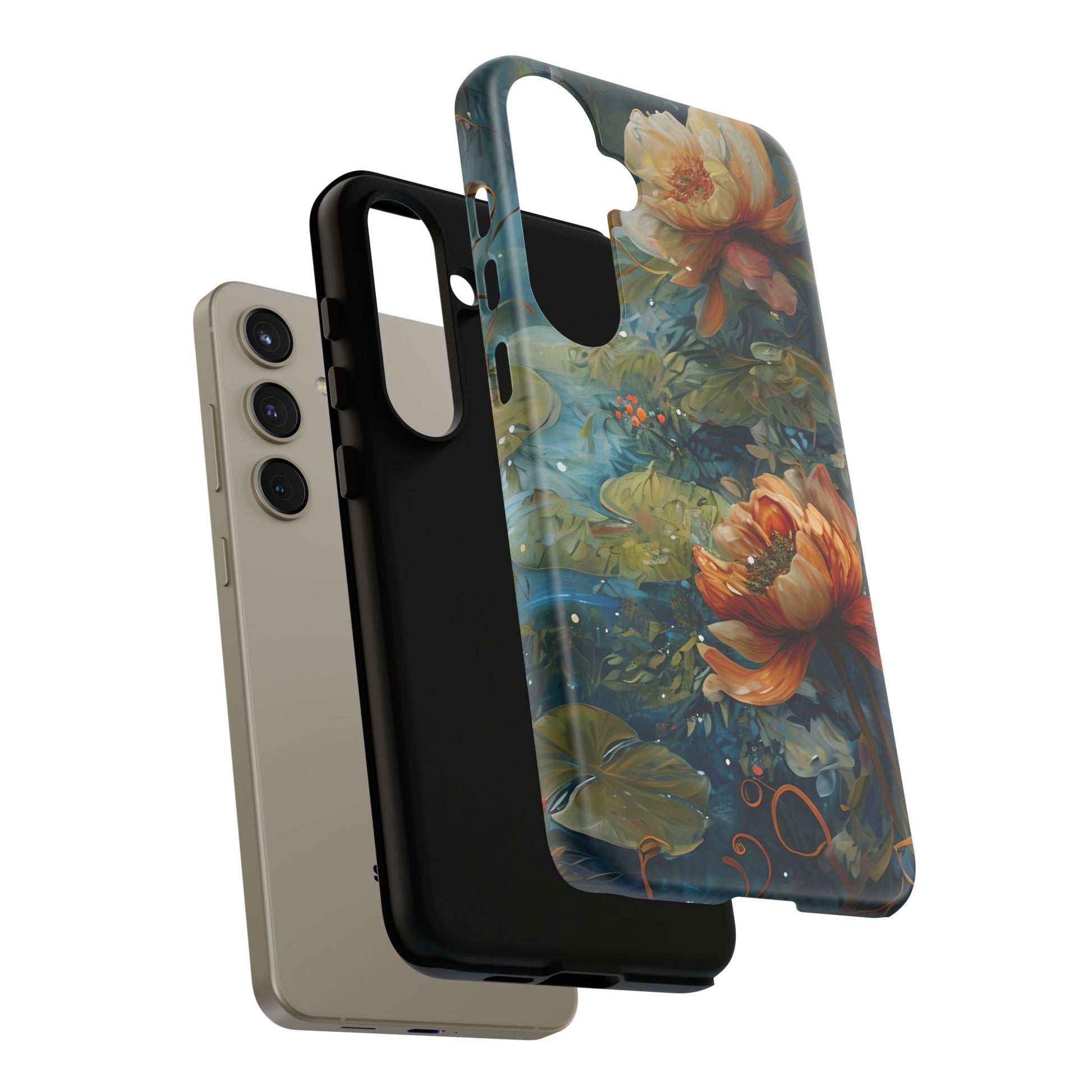 Waterlily Nocturne Samsung Galaxy S24 Plus Case - Artistic Mountain Lake Design, Nature-Inspired Protective Cover, Elegant Gift for Outdoor Lovers