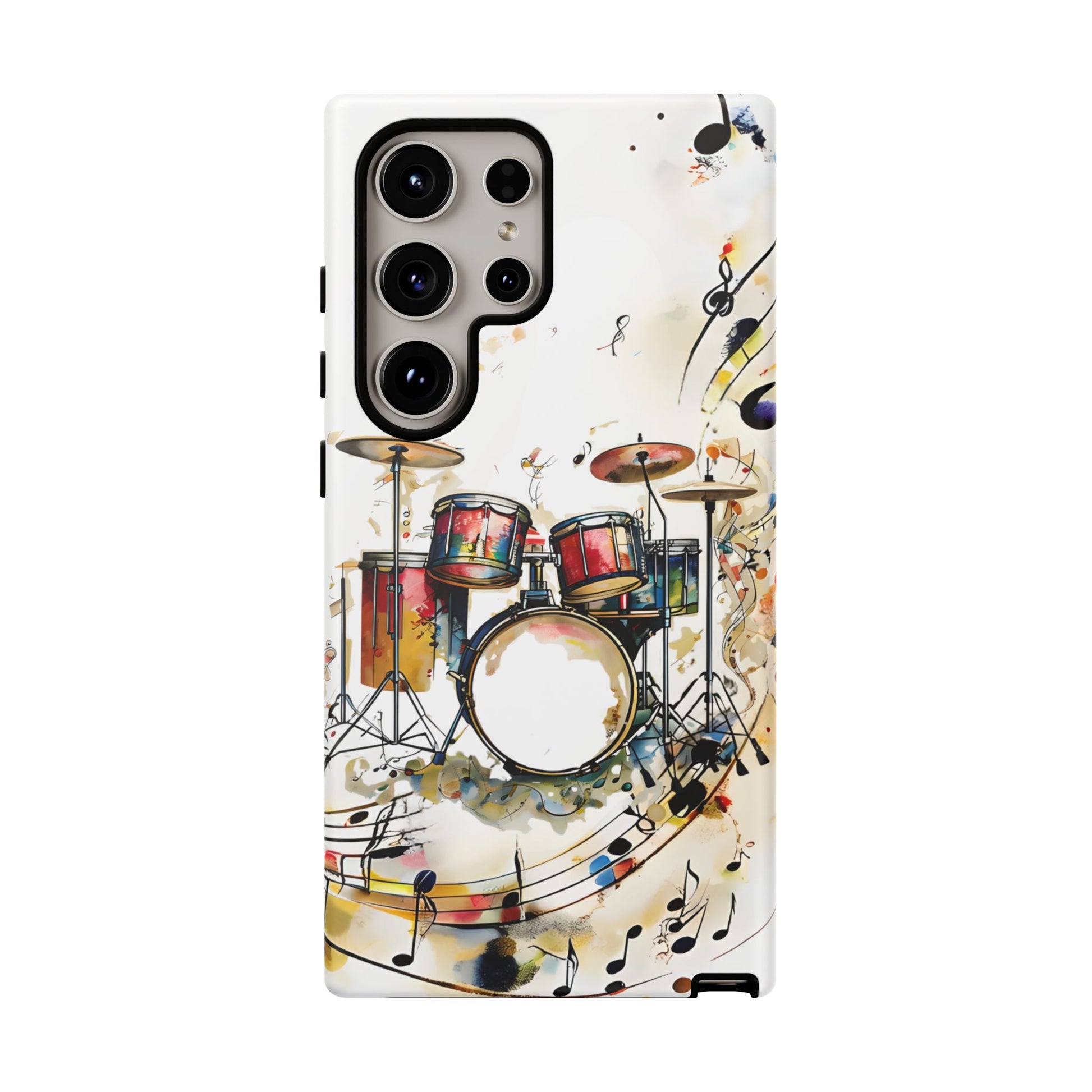 Beatline Abstract Drums and Music Notes Tough Case for Samsung Galaxy S24 Ultra - Shockproof Phone Cover