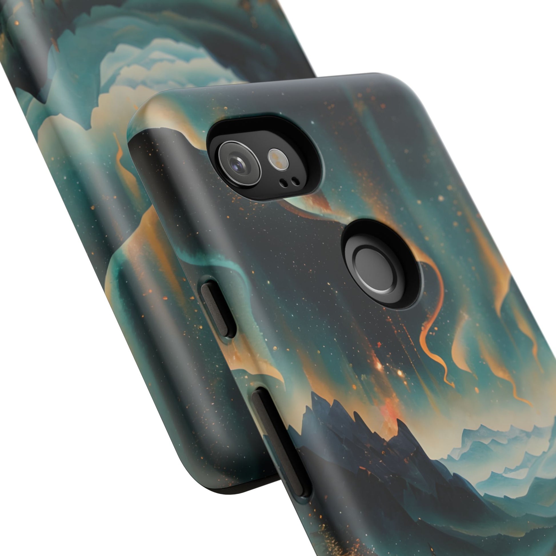 Aurora Dreamscape Tough Case for Google Pixel 2 XL - Northern Lights Artistic Shockproof Cover, Elegant Protective Phone Case