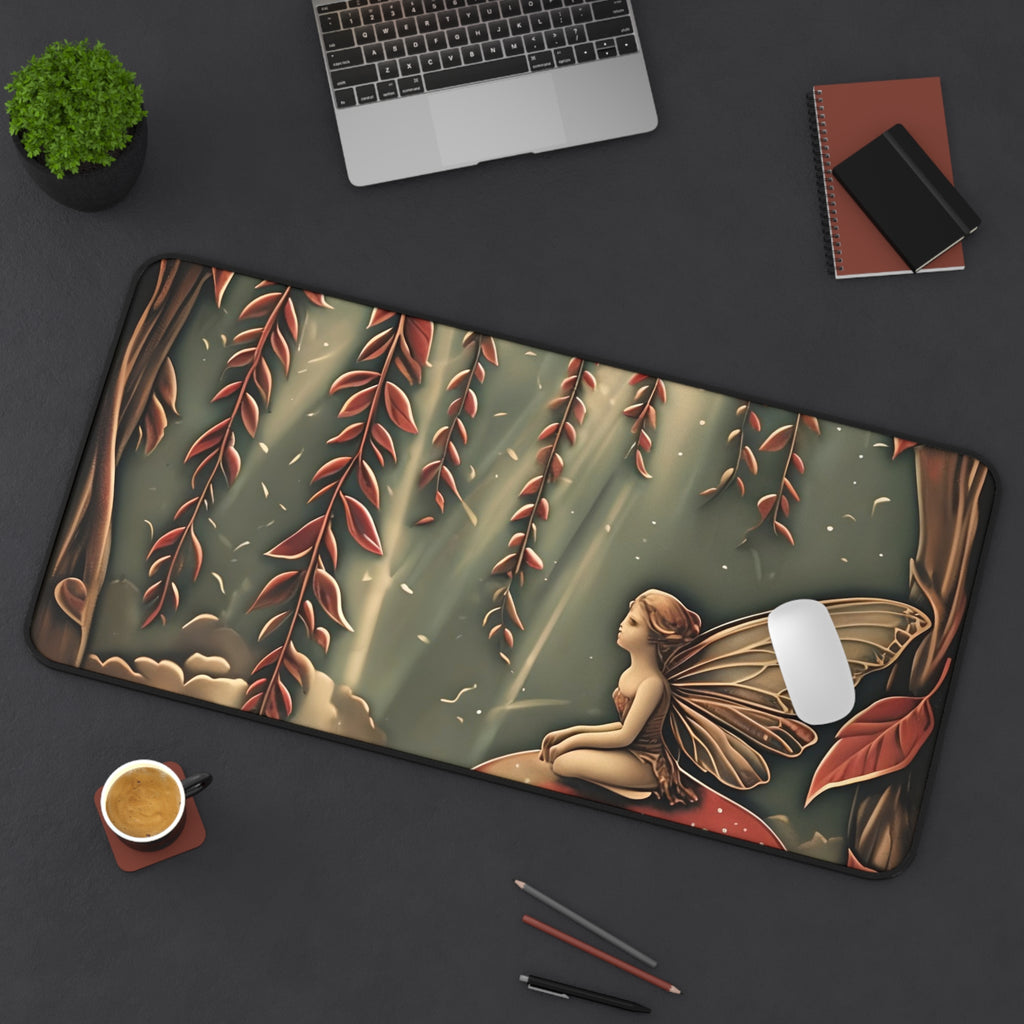 Willow Whisper Designer Desk Mat - Premium Office Desk Pad, 3 Sizes Available, Artistic Workspace Protection