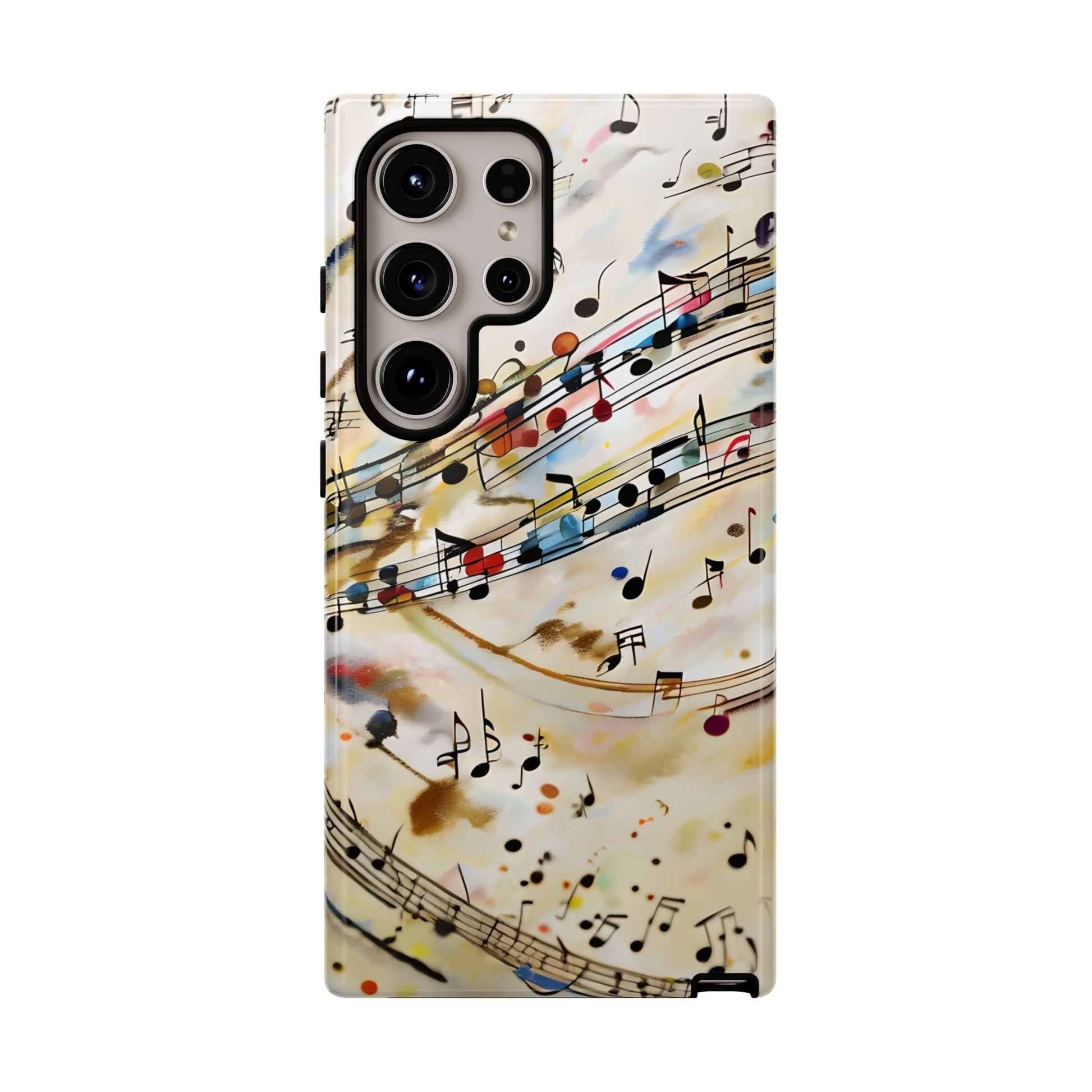 Melodic Flow Abstract Music Notes Tough Case for Samsung Galaxy S24 Ultra- Premium Shockproof Designer Phone Cover