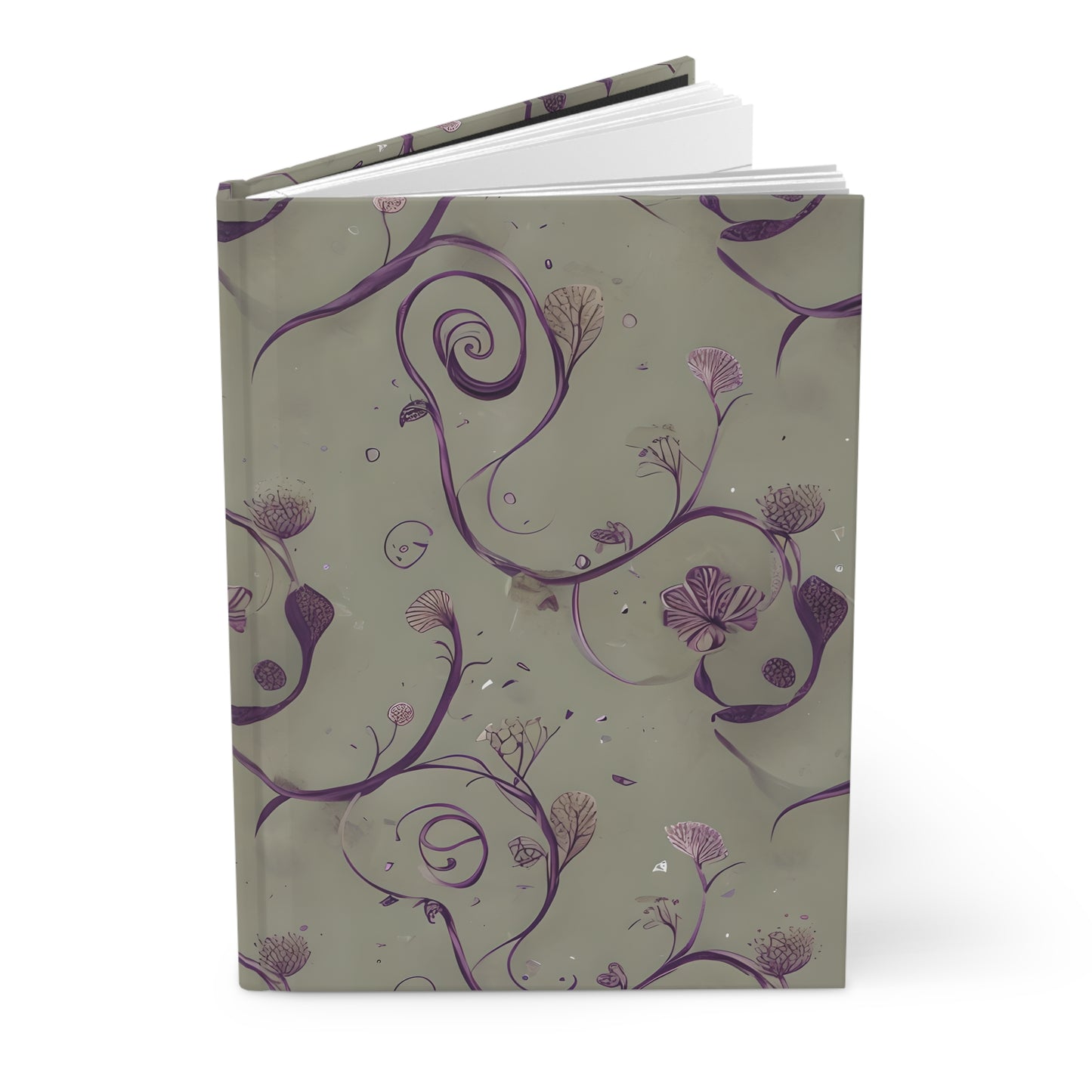Twilight Thistle Bloom hardcover journal showing elegant thistle floral artwork on the cover