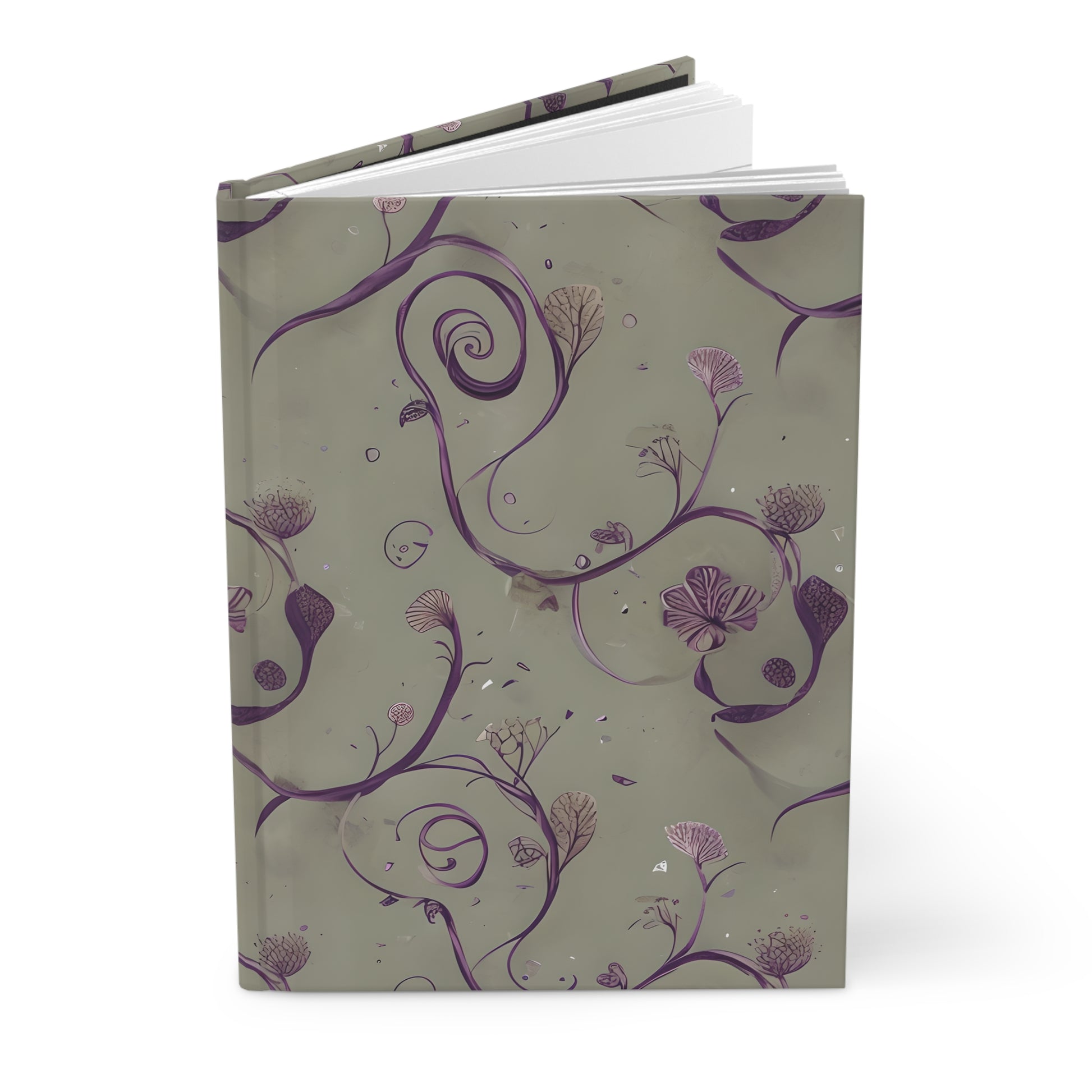 Twilight Thistle Bloom hardcover journal showing elegant thistle floral artwork on the cover