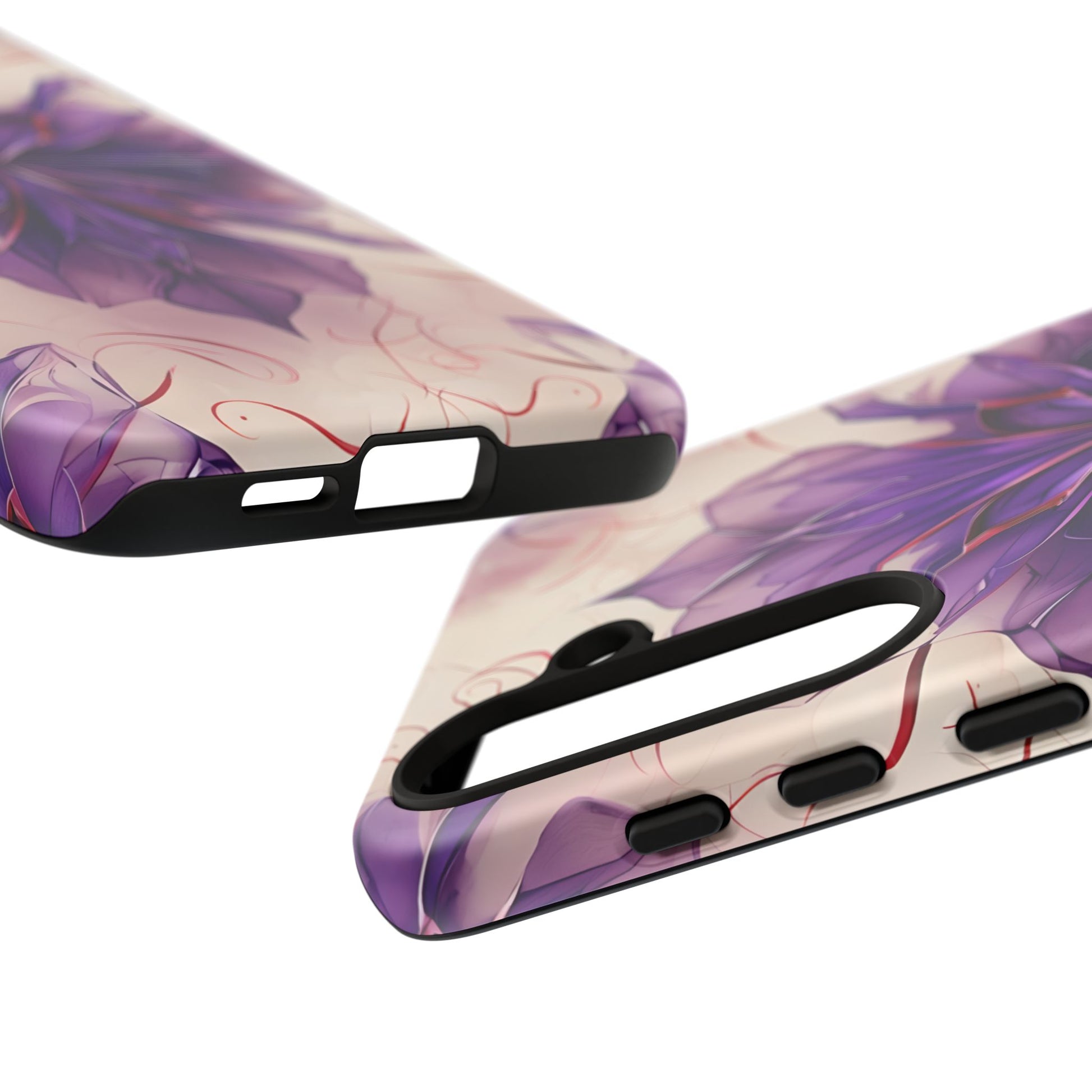 Violet Reverie - Kaleidoscope Collection Artistic Floral Burst - Samsung Galaxy S24 Plus Tough Phone Case - Bold Purple Symmetrical Design