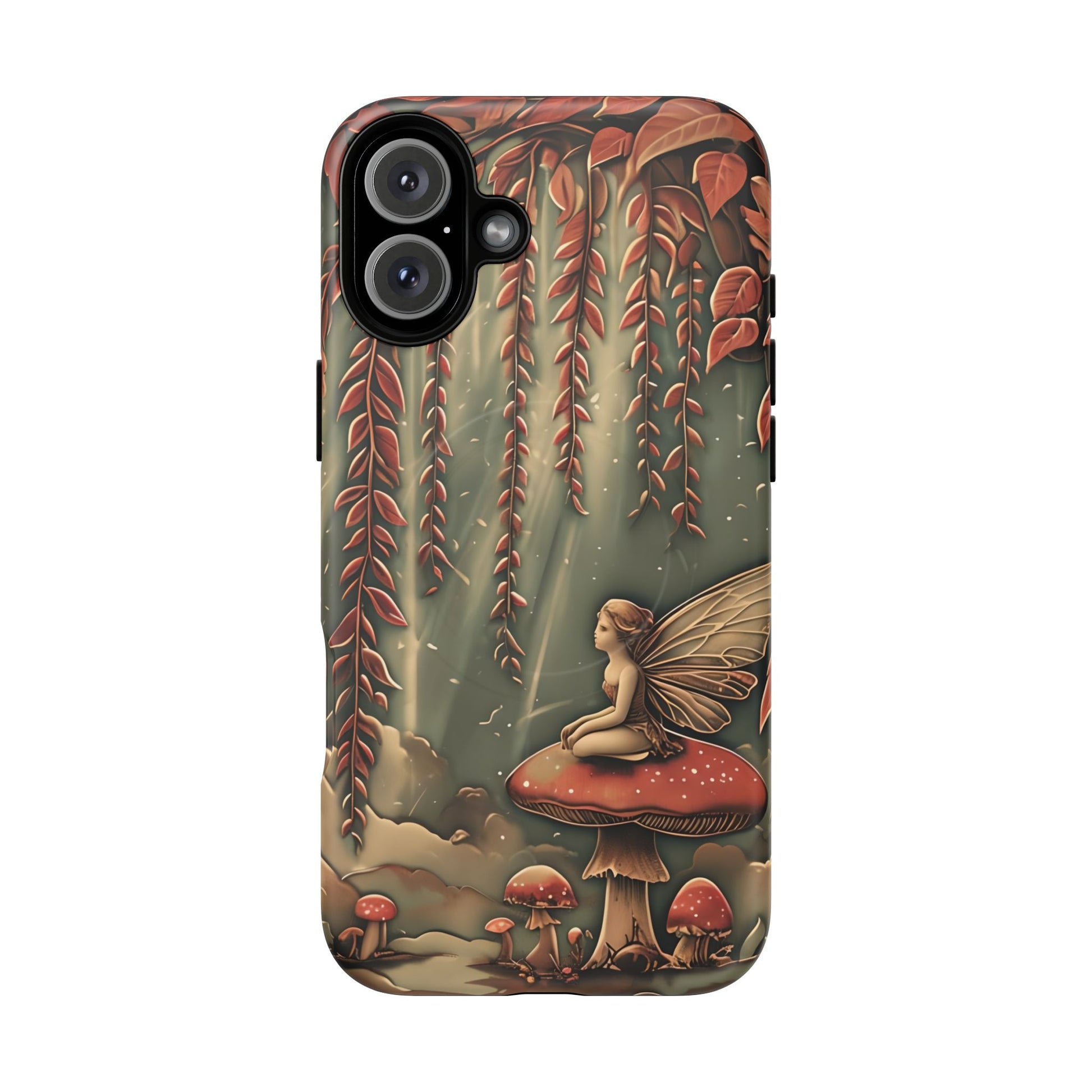 Willow Whisper - Tranquil Nature Art iPhone 16 Plus MagSafe Phone Case - Serene Willow Tree & Meditative Figure Design