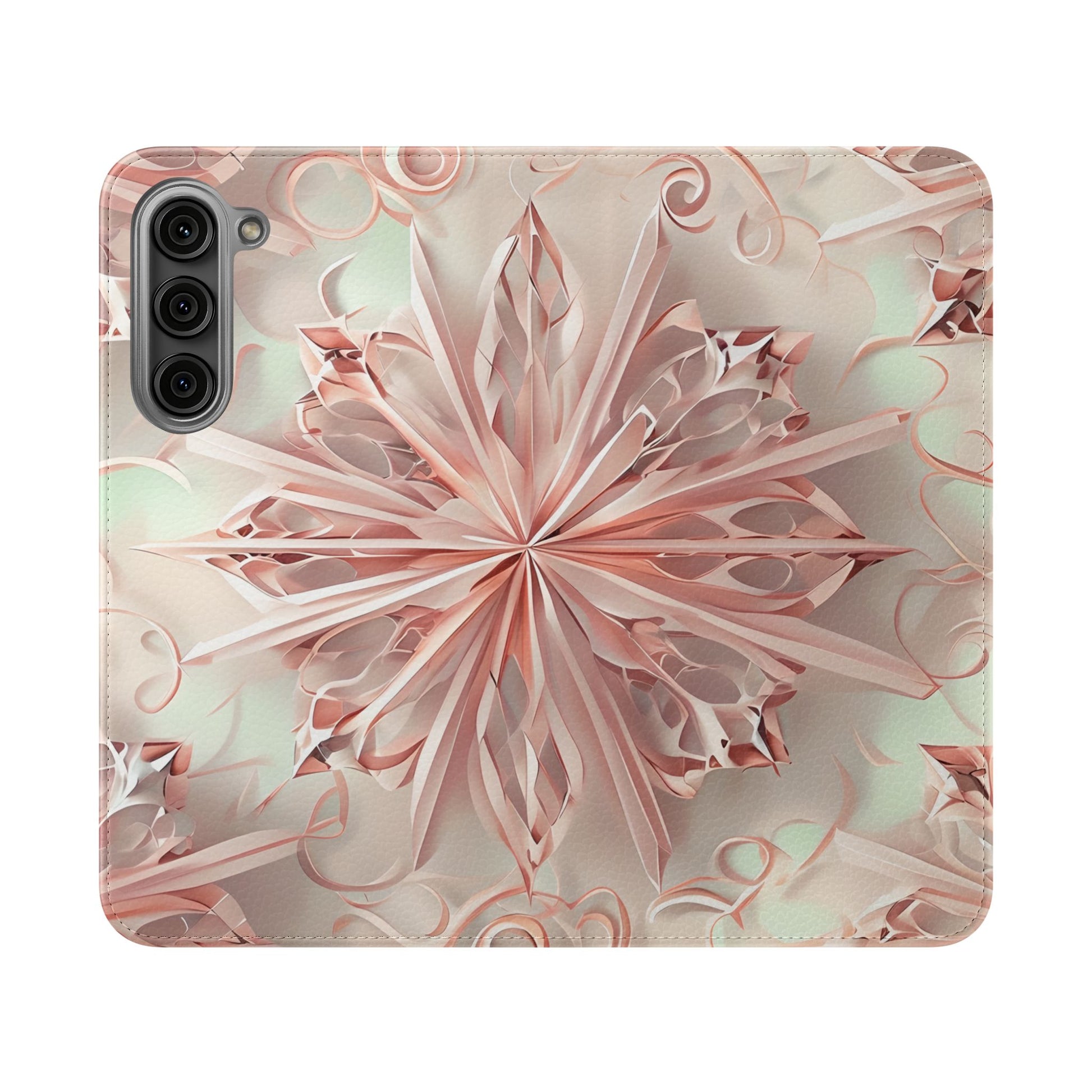 Blush Frost - Abstract Wallet Phone Case for Samsung Galaxy S23 Plus
