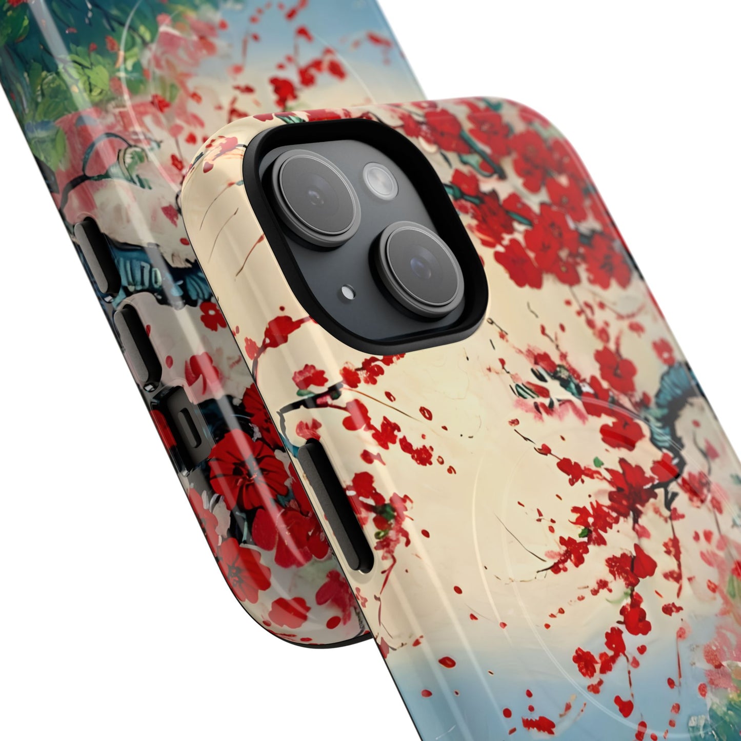Crimson Blossom Lake iPhone MagSafe Case
