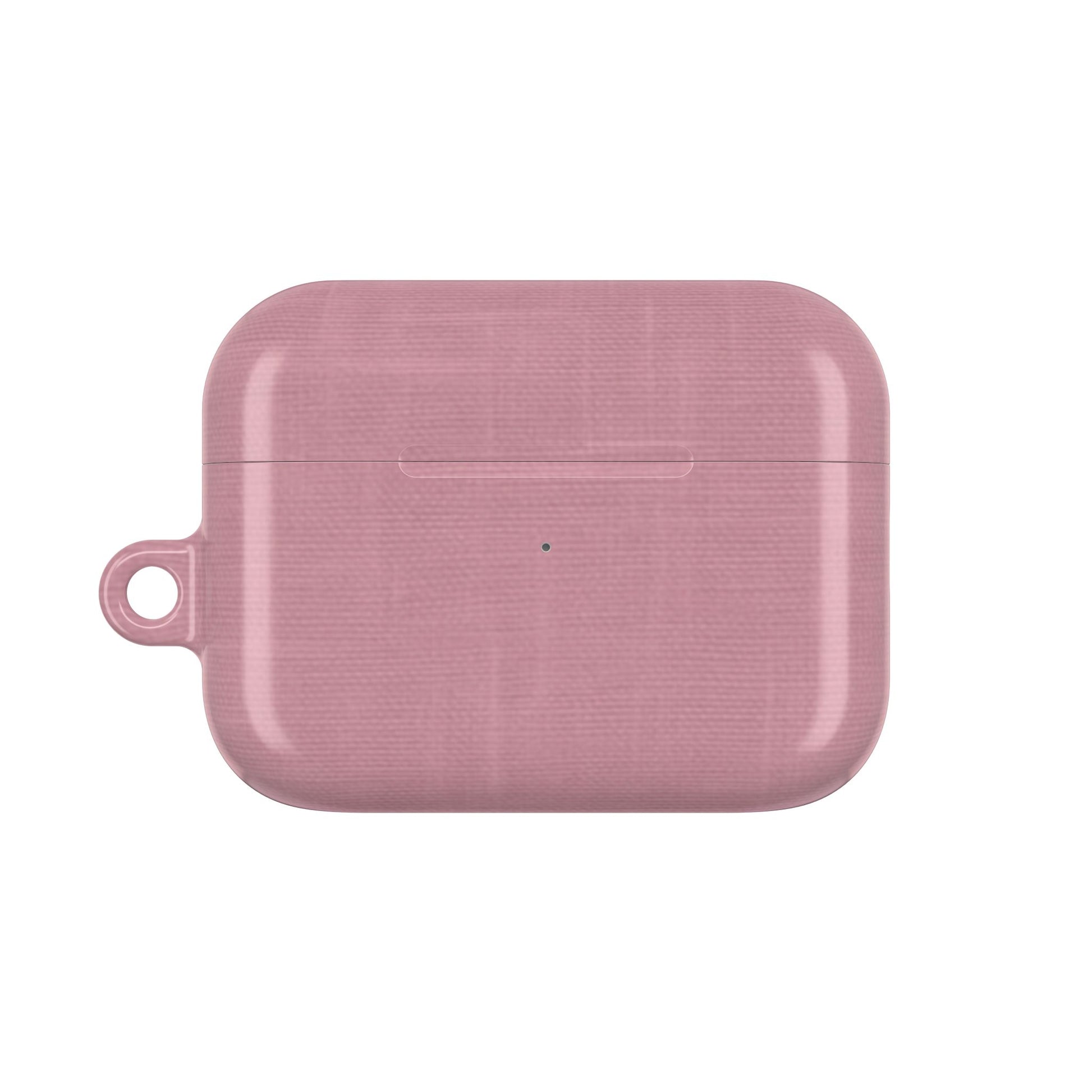 Blush Pink Linen AirPods Case - Minimalist Pink Cover for Gen 1, 2, 3, Pro Gen 1 & 2