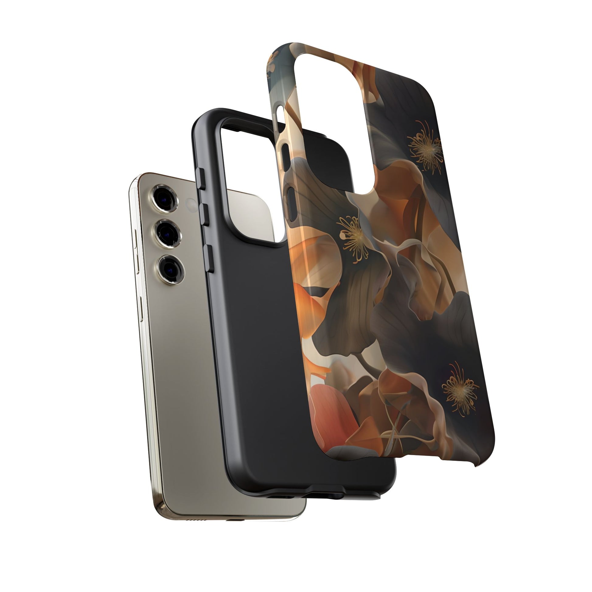 Autumn Ember - Moody Floral Art Samsung Galaxy S23 Tough Phone Case - Warm Earthy Botanical Design