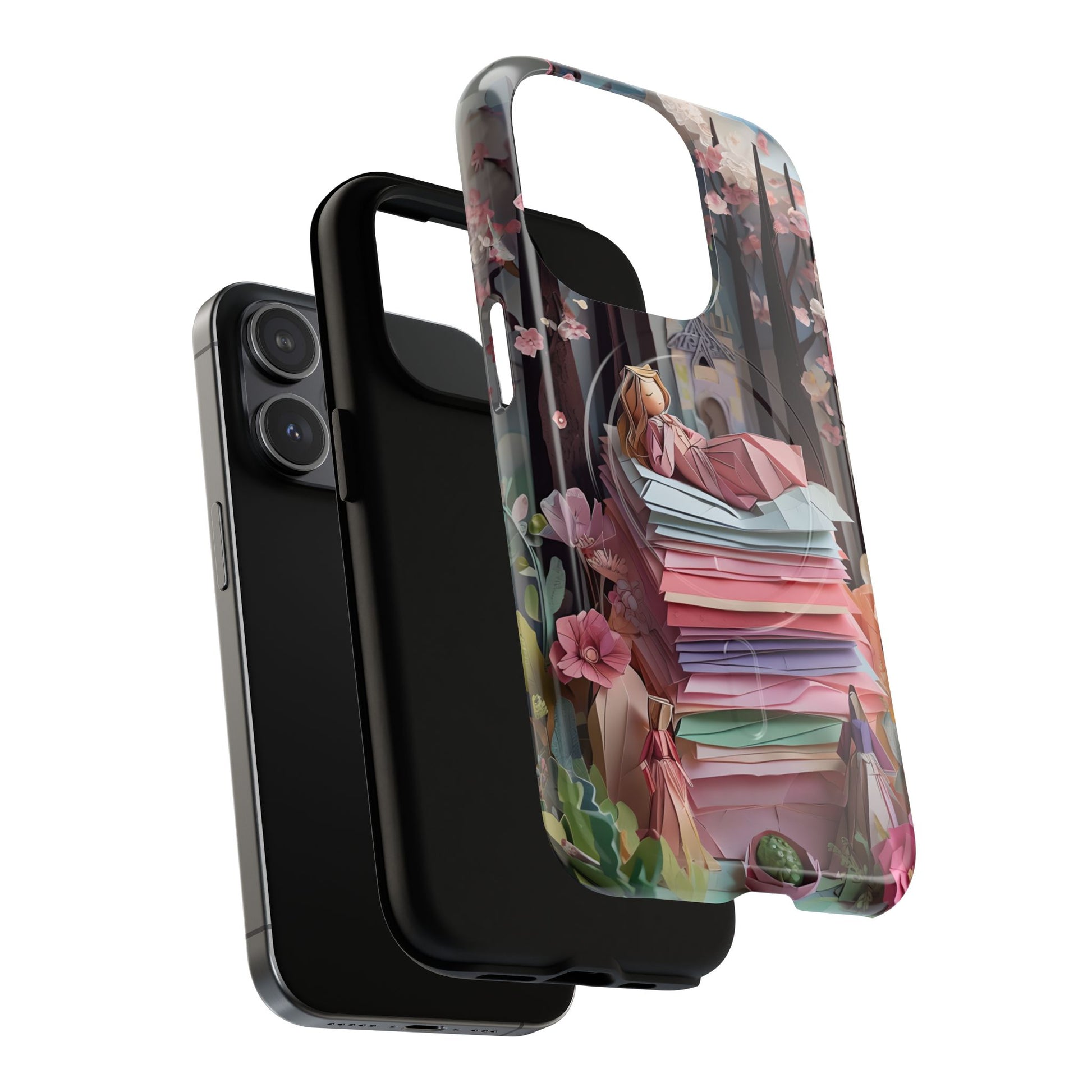 A Good Night's Sleep - iPhone 15 Pro MagSafe Phone Case - Whimsical Fantasy Floral Design