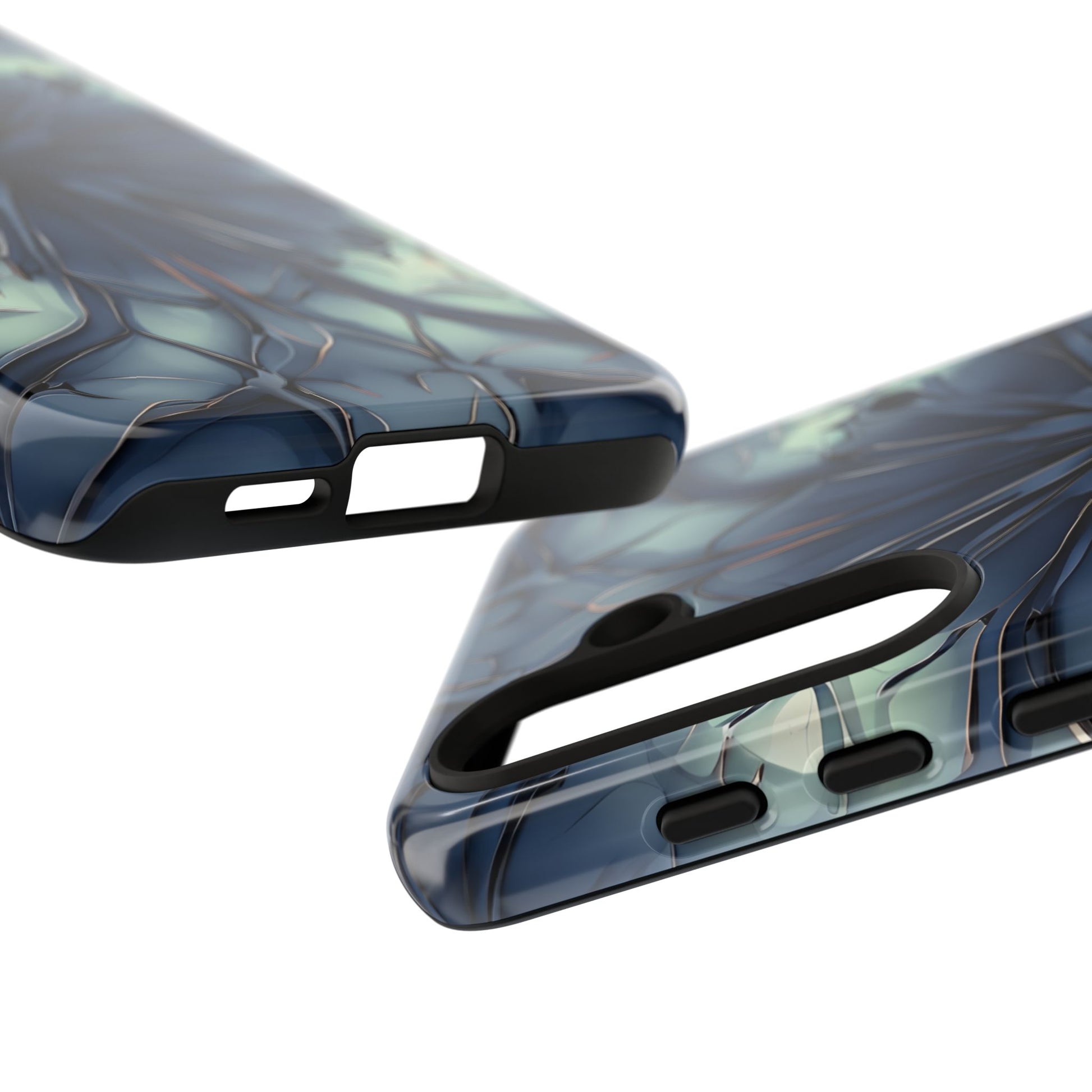 Indigo Mosaic - Artistic Kaleidoscope Collection Artistic Floral - Samsung Galaxy S24 Tough Phone Case - Bold Blue Symmetrical Design