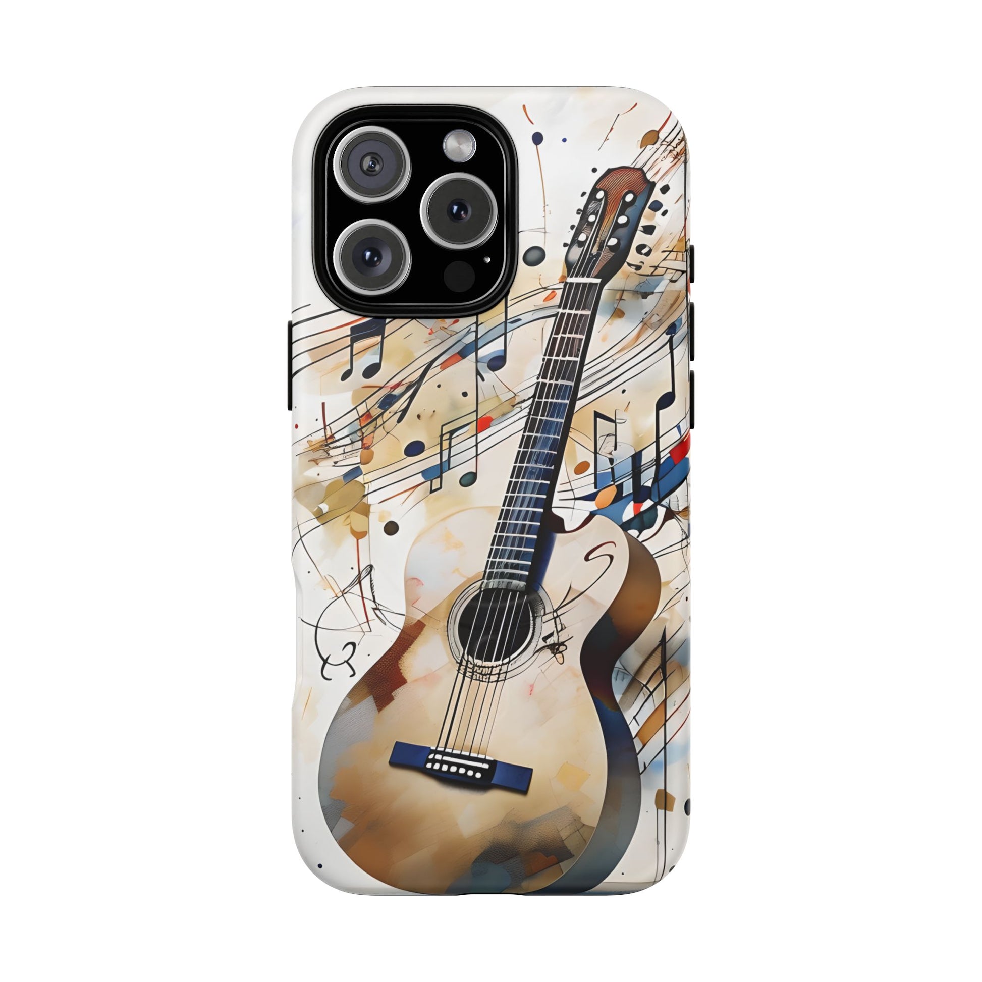 Strum and Flow Acoustic Guitar Art iPhone 16 Pro Max MagSafe Case