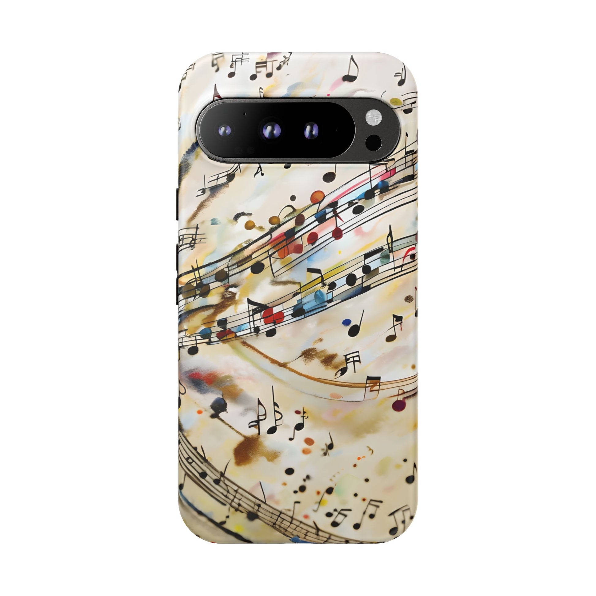 Melodic Flow Abstract Music Notes Tough Case for Google Pixel 9 Pro XL - Shockproof Phone Cover