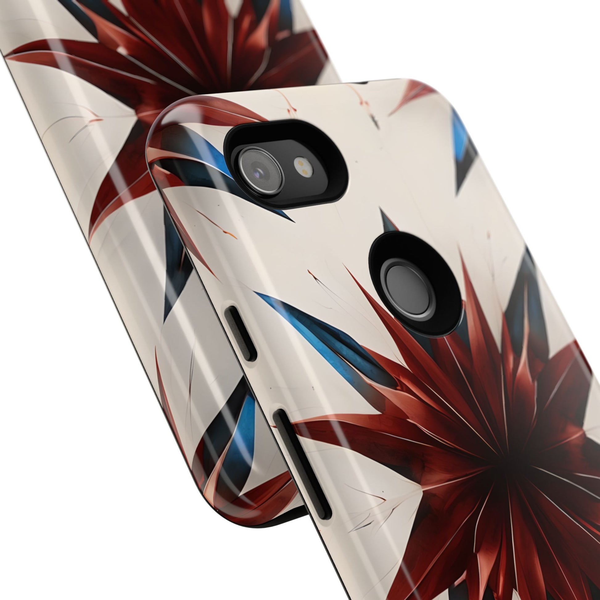Garnet Starburst - Kaleidoscope Collection Gemstone Floral - Google Pixel 3a XL Tough Phone Case - Floral Burst Design