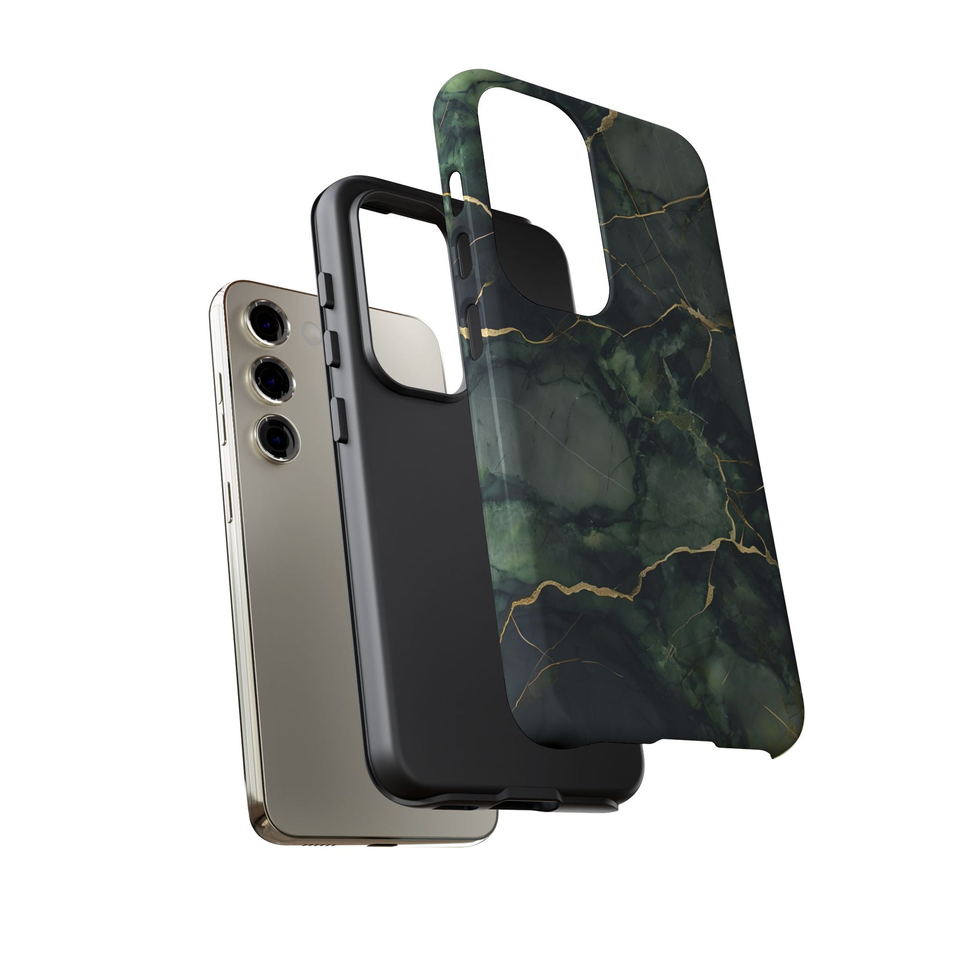 Verdant Vein Tough Case for Samsung Galaxy S23 - Luxury Gold Vein, Nature-Inspired Protective Cover