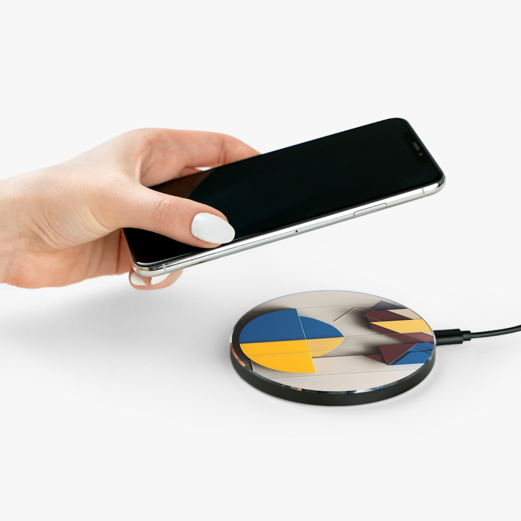 Chromatic Construct Qi Wireless Charger - 10W Fast Charging Pad for iPhone 15/16 - MagSafe Compatible Floral Design