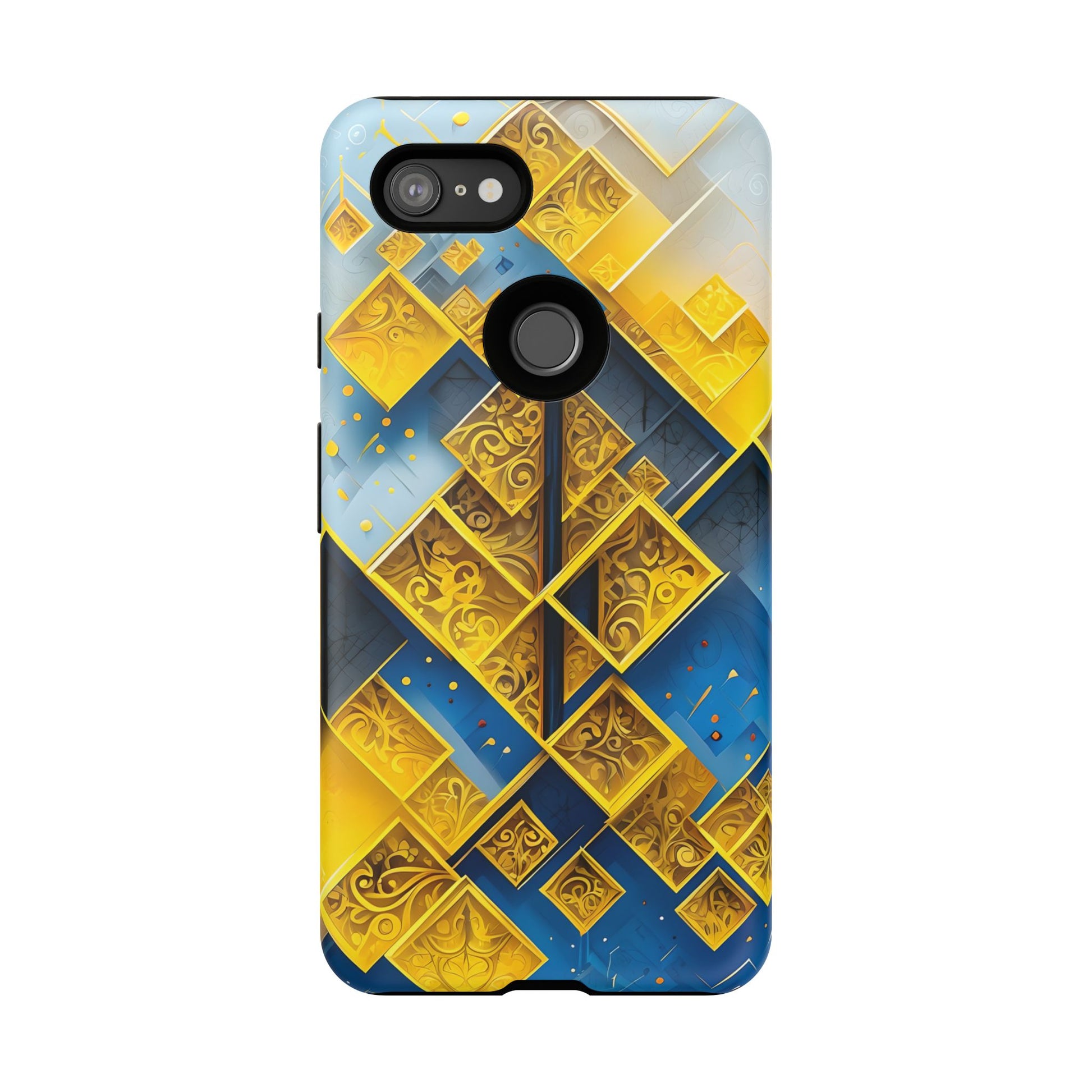 Golden Ascent Luxe Geometric Google Pixel 3XL Tough Case - Elegant Abstract Gold Design