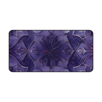 Violet Nebula Desk Mat - Premium Office Desk Pad, 3 Sizes Available, Artistic Workspace Protection
